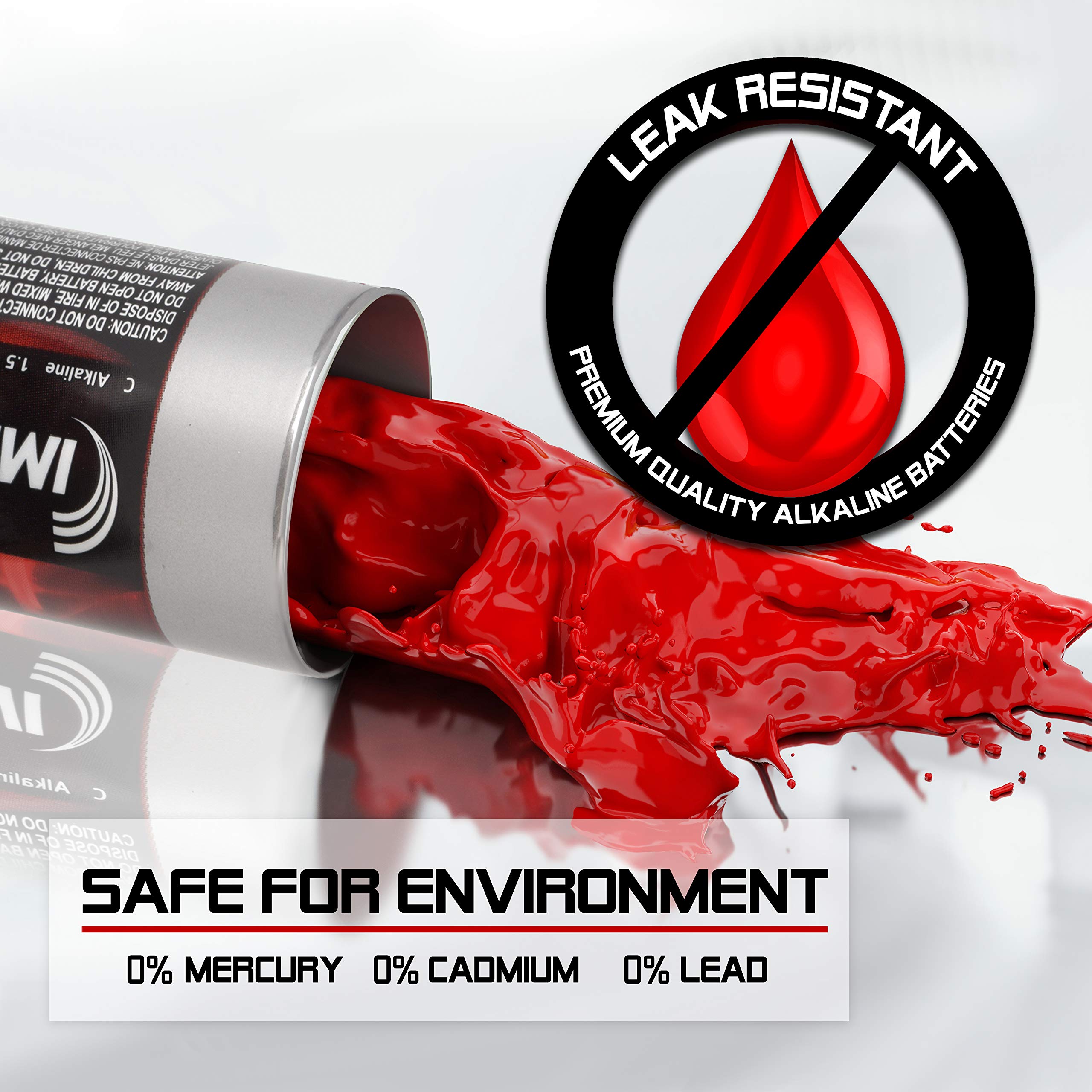 Impecca C Batteries, All Purpose Alkaline Batteries (24 Pack) High Performance, Long Lasting, And Leak Resistant 24 Count Lr14