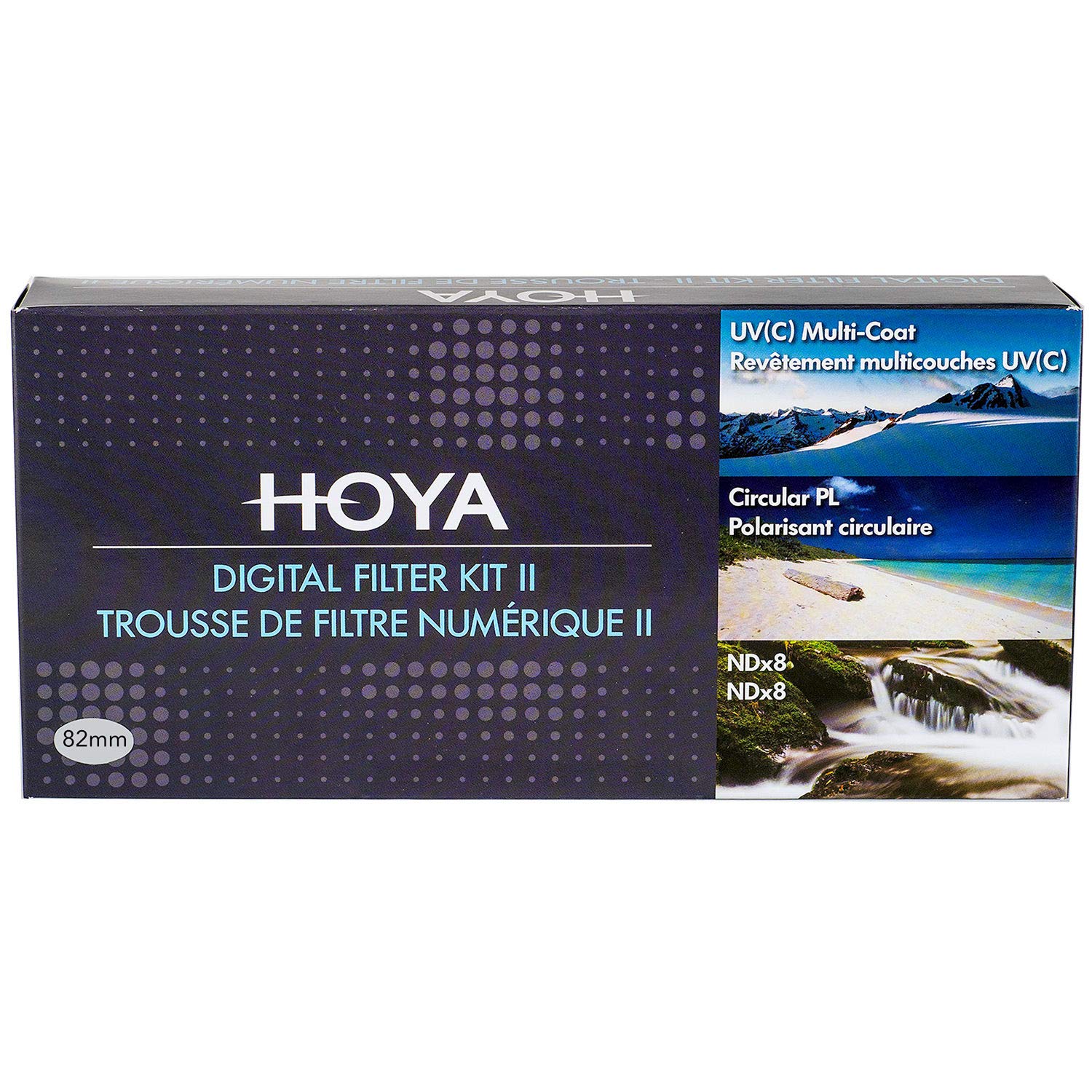 Hoya 82Mm Ii (Hmc Uv/Circular Polarizer / Nd8) 3 Digital Filter Set With Pouch