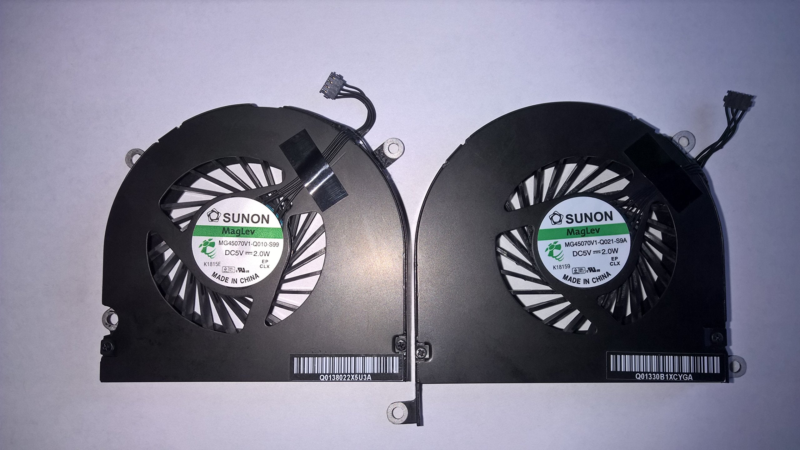 Left and Right Side CPU Cooling Fan Assembly for Apple MacBook Pro 15 A1286 (2008, 2009, 2010, 2011, 2012)