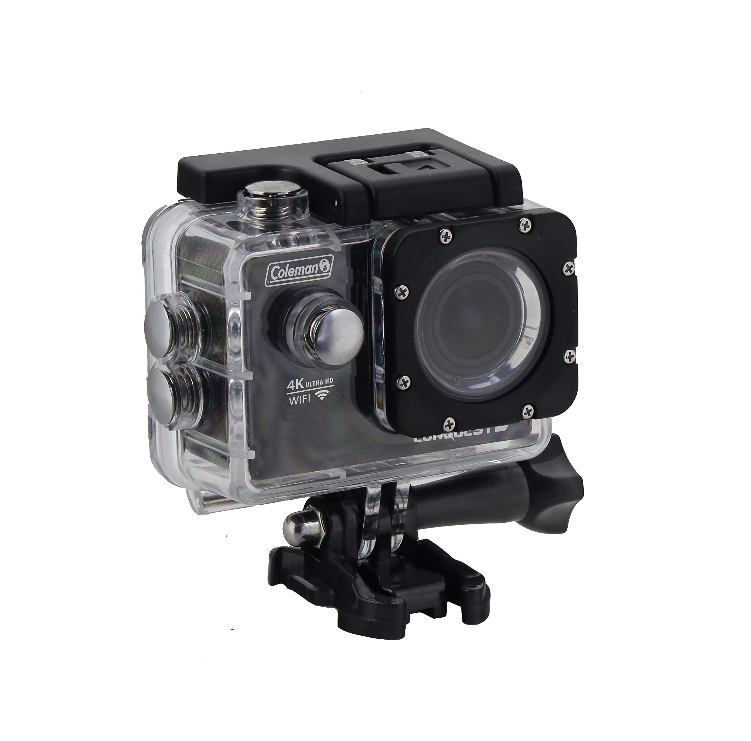 Coleman Cx14Wp Conquest3 4K Ultra Hd Action Camera With Waterproof Housing & Mounts, Black