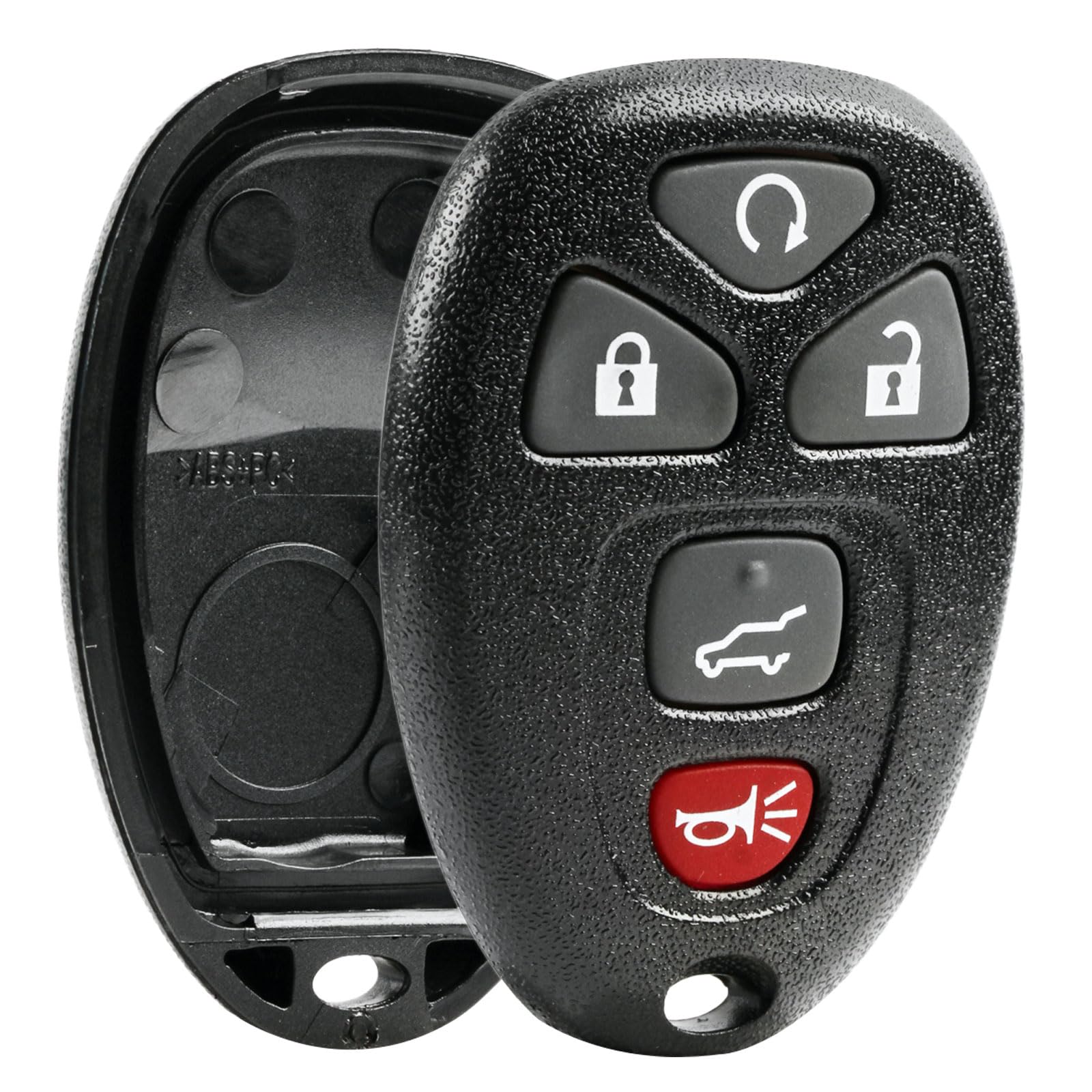 Key Fob Shell Fits 2007 2015 Buick Cadillac Chevy Gmc Saturn Keyless Entry Remote Case & Button Pad (15913415, Ouc60270)