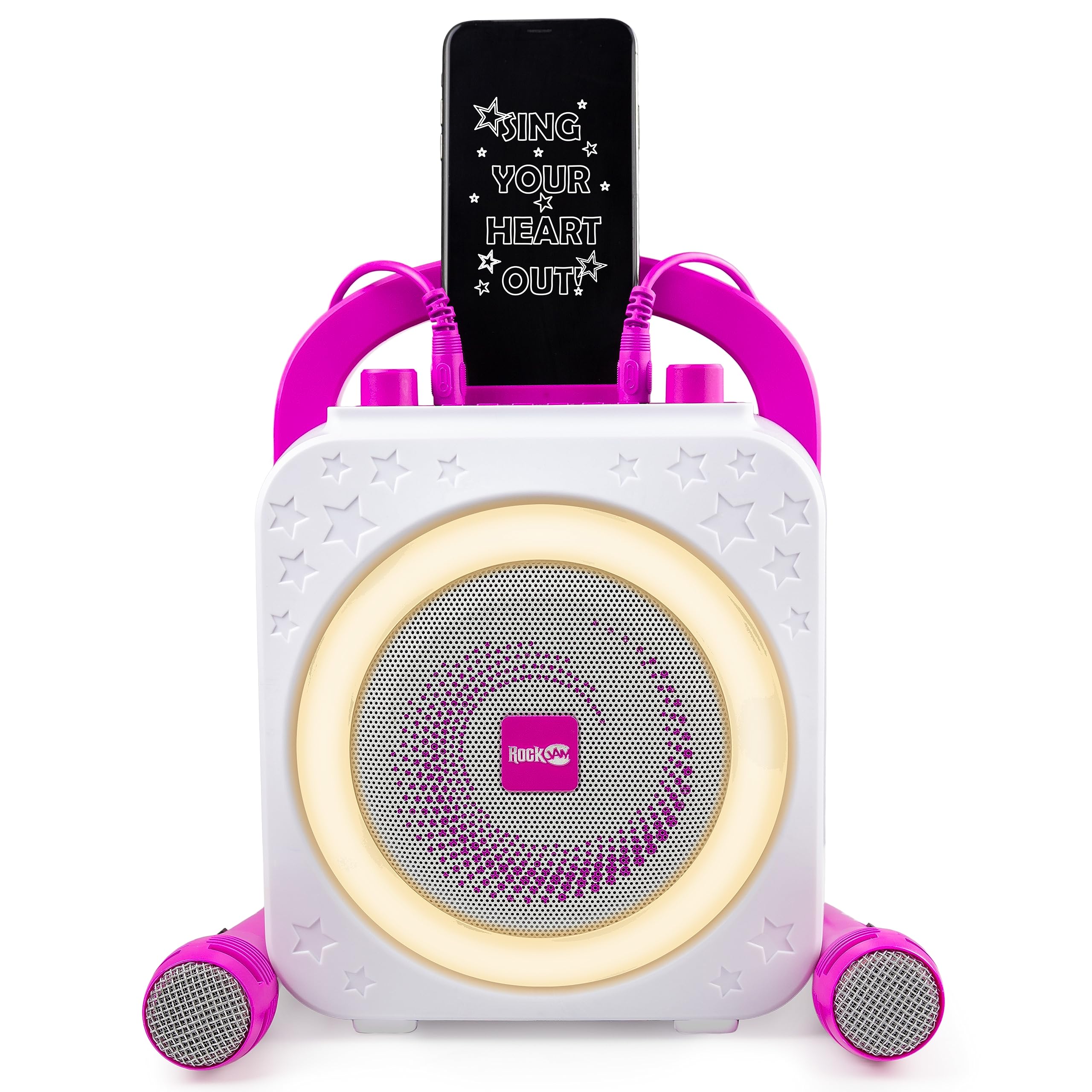 Rockjam Karaoke System Portable, Pink (Rjps150Rl Pk)