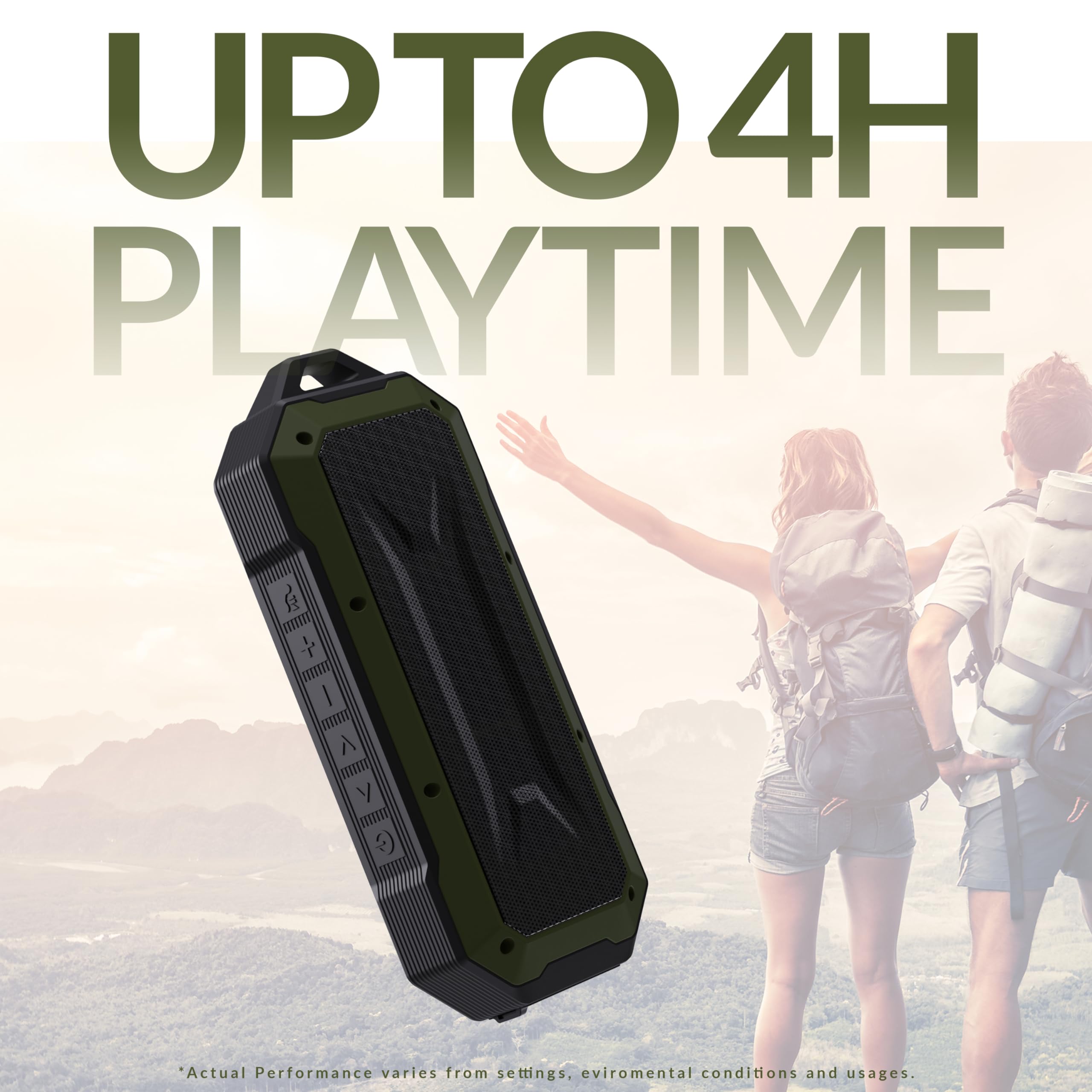 Supersonic Sc 1454Ipx Duro Portable Bluetooth Speaker Stream Music, Fm Radio, Hands Free Mic, 10M Range, 4Hr Battery, Shockproof