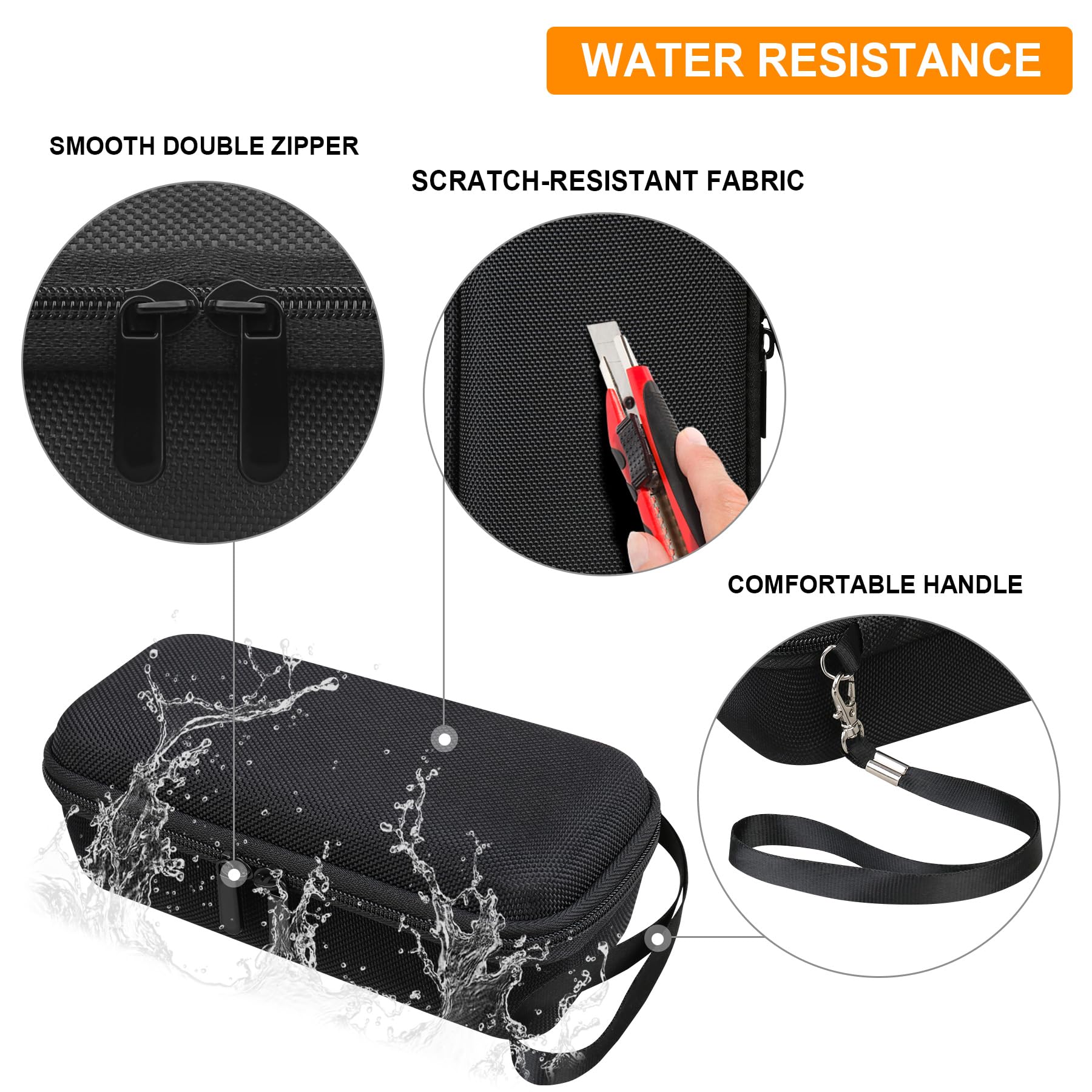 Supmay Hard Carrying Case For Garmin Xero C1 Pro Ballistic Precision Chronograph, Compact Chronograph Storage Holder With Mesh B