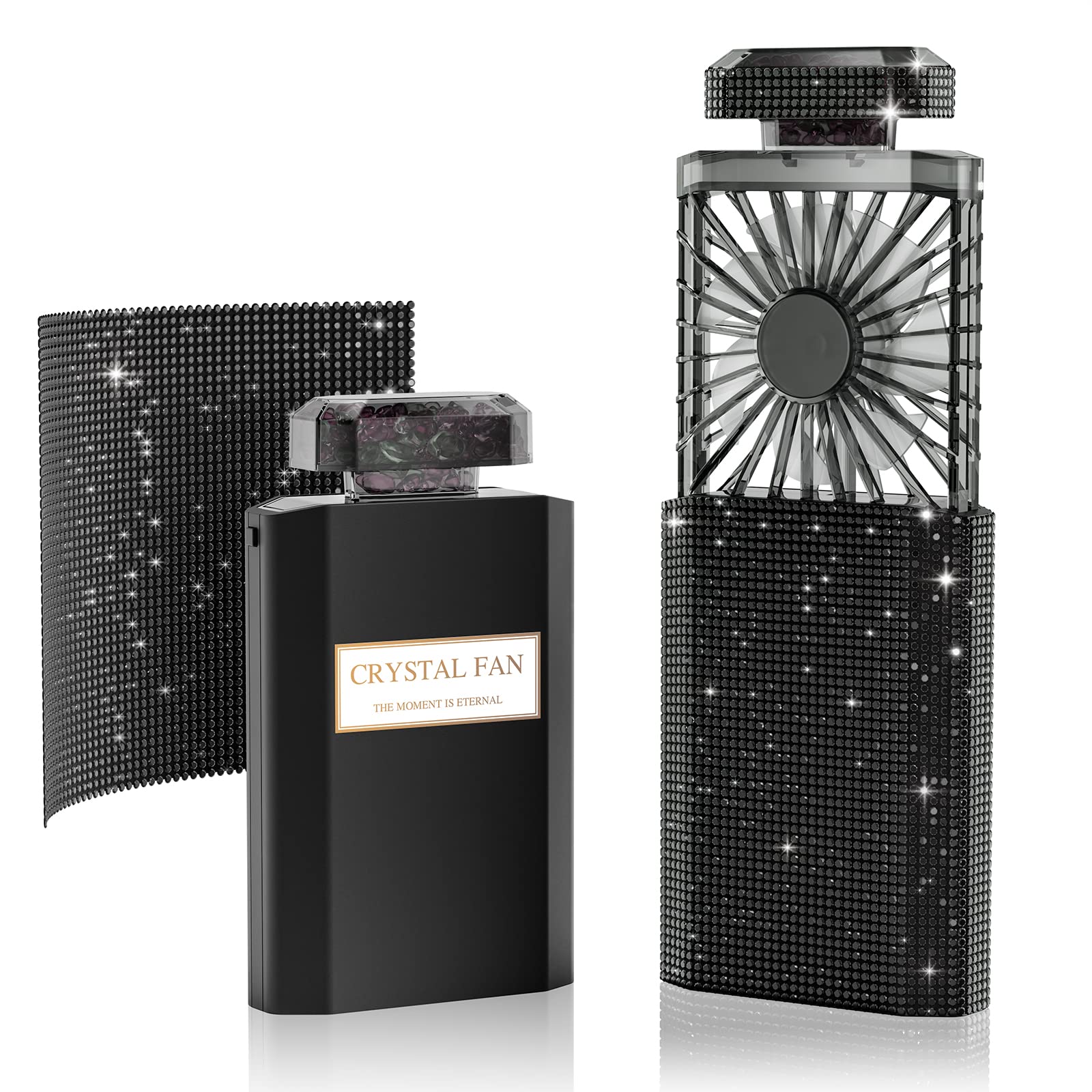 Lady Handheld Fan, Rechargeable Small Personal Fan With 3 Speeds Setting, Powerful Quiet Pull Out Portable Fan, Mini Cooling Des