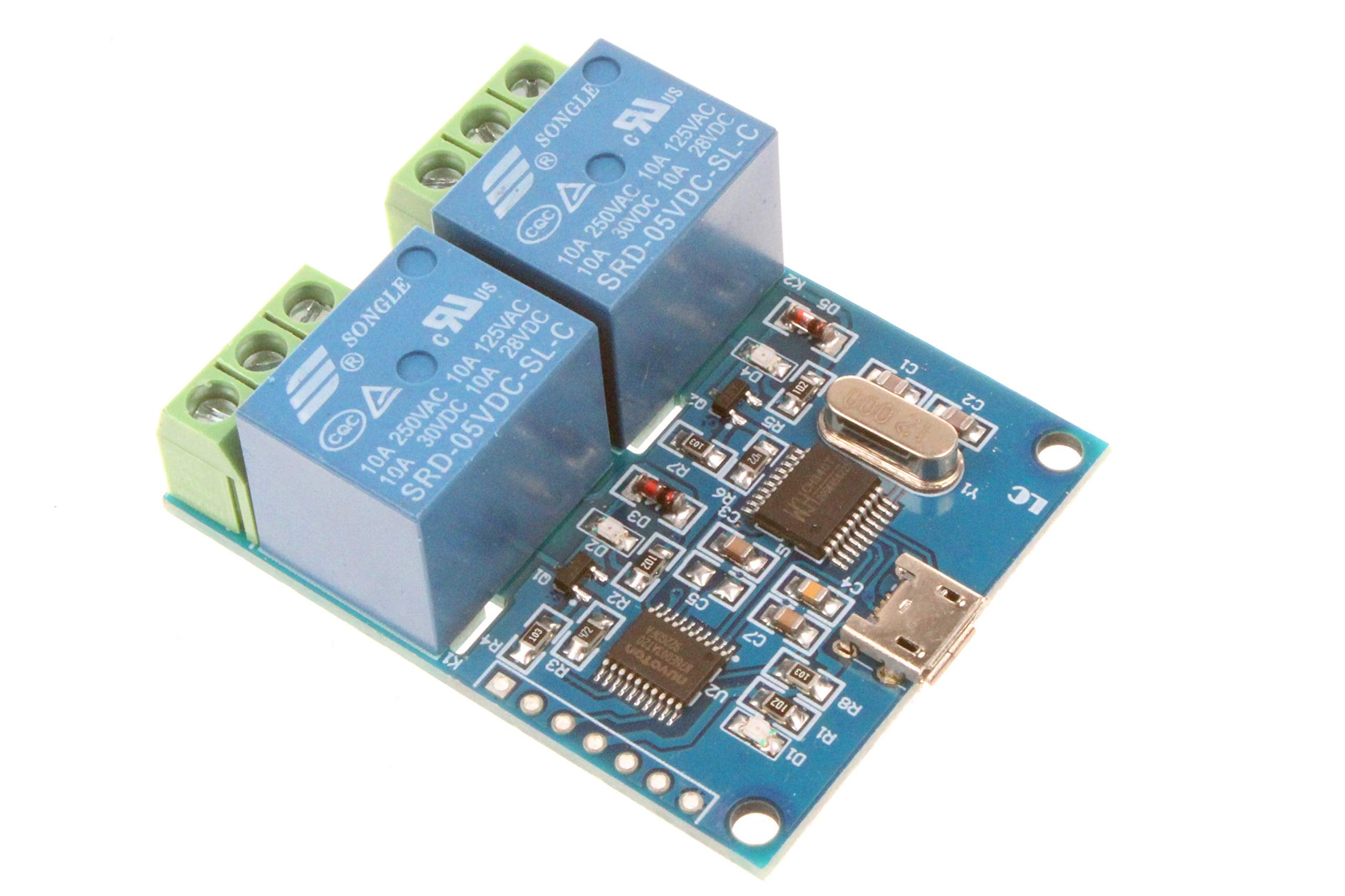 Noyito 2 Channel Micro Usb Relay Module Usb Smart Control Switch Usb Intelligent Control Switch (2 Channel Micro Usb)
