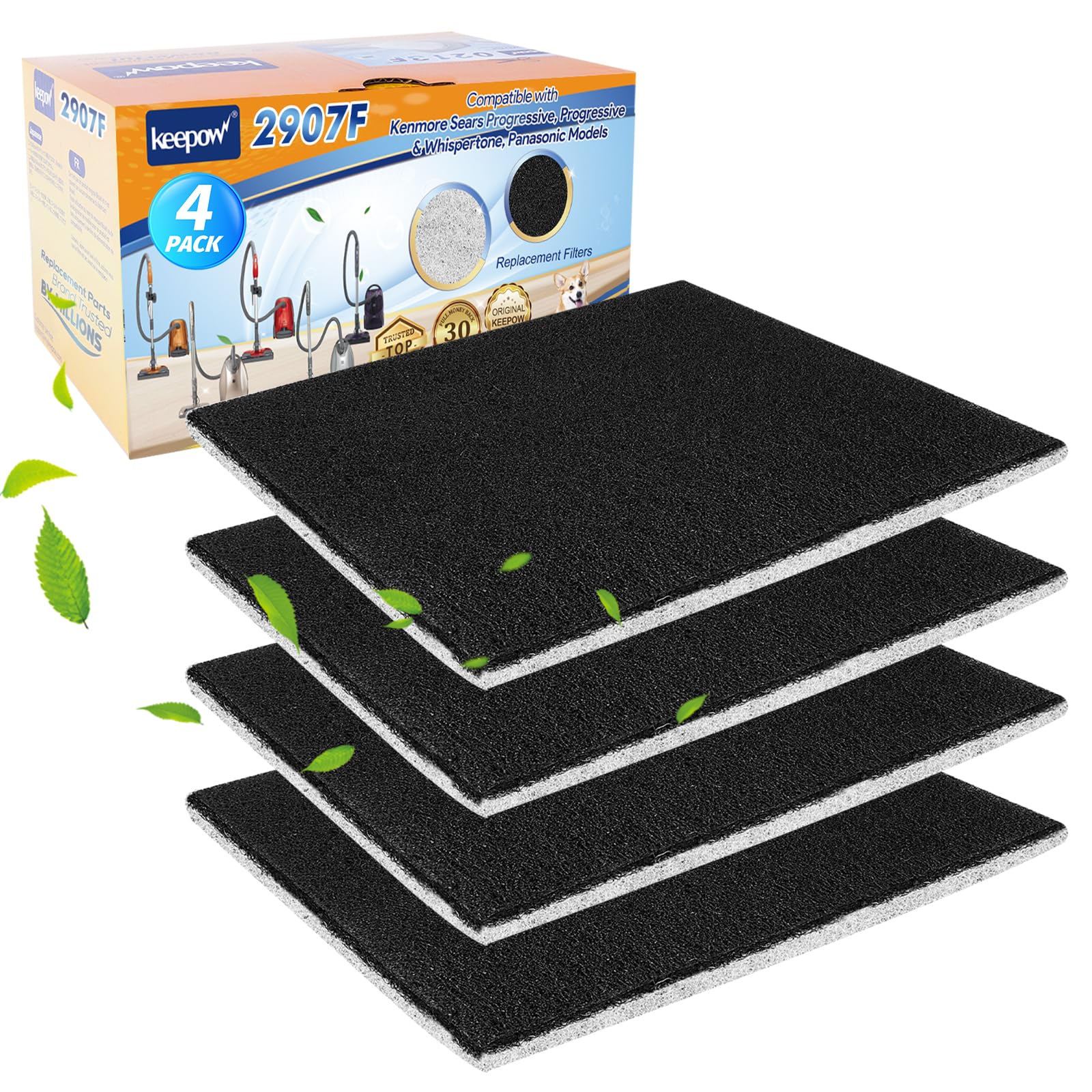 Keepow Cf 1 Hepa Filter Replacement Compatible With Kenmore Sears Progressive Cf 1, Progressive & Whispertone, Panasonic Models,