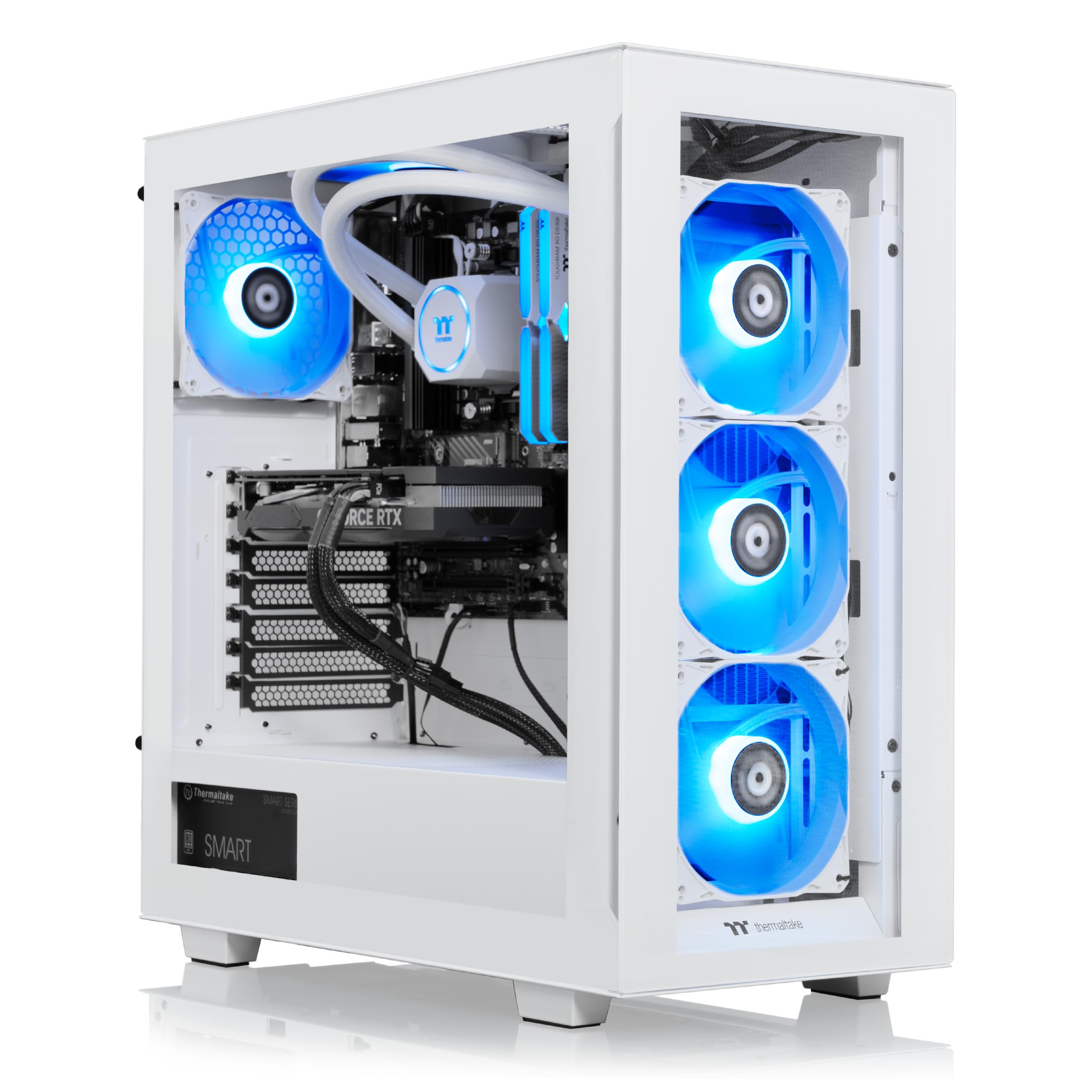 Thermaltake Lcgs View 460 Gaming Desktop (Amd Ryzen 5 7600X, 32Gb 5600Mt/S Ddr5 Rgb Memory, Nvidia Geforce Rtx 4060, 1Tb Nvme M.