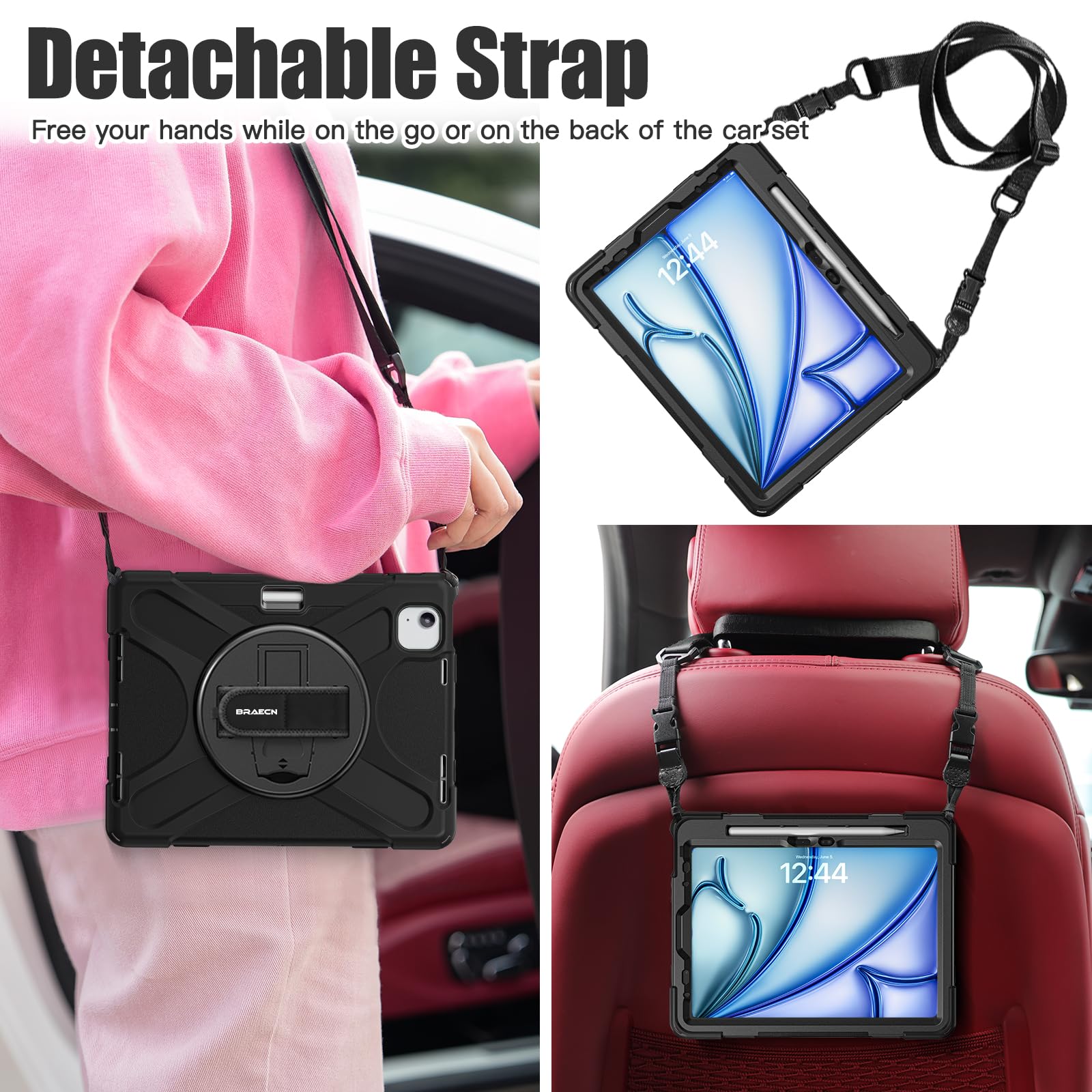 Braecnstock Case For Apple Ipad Air 11 Inch (M3/M2)/ Air 5Th/4Th Gen 10.9 / Pro 11 Inch 4Th/3Rd/2Nd/1St Gen, Shockproof Protecti