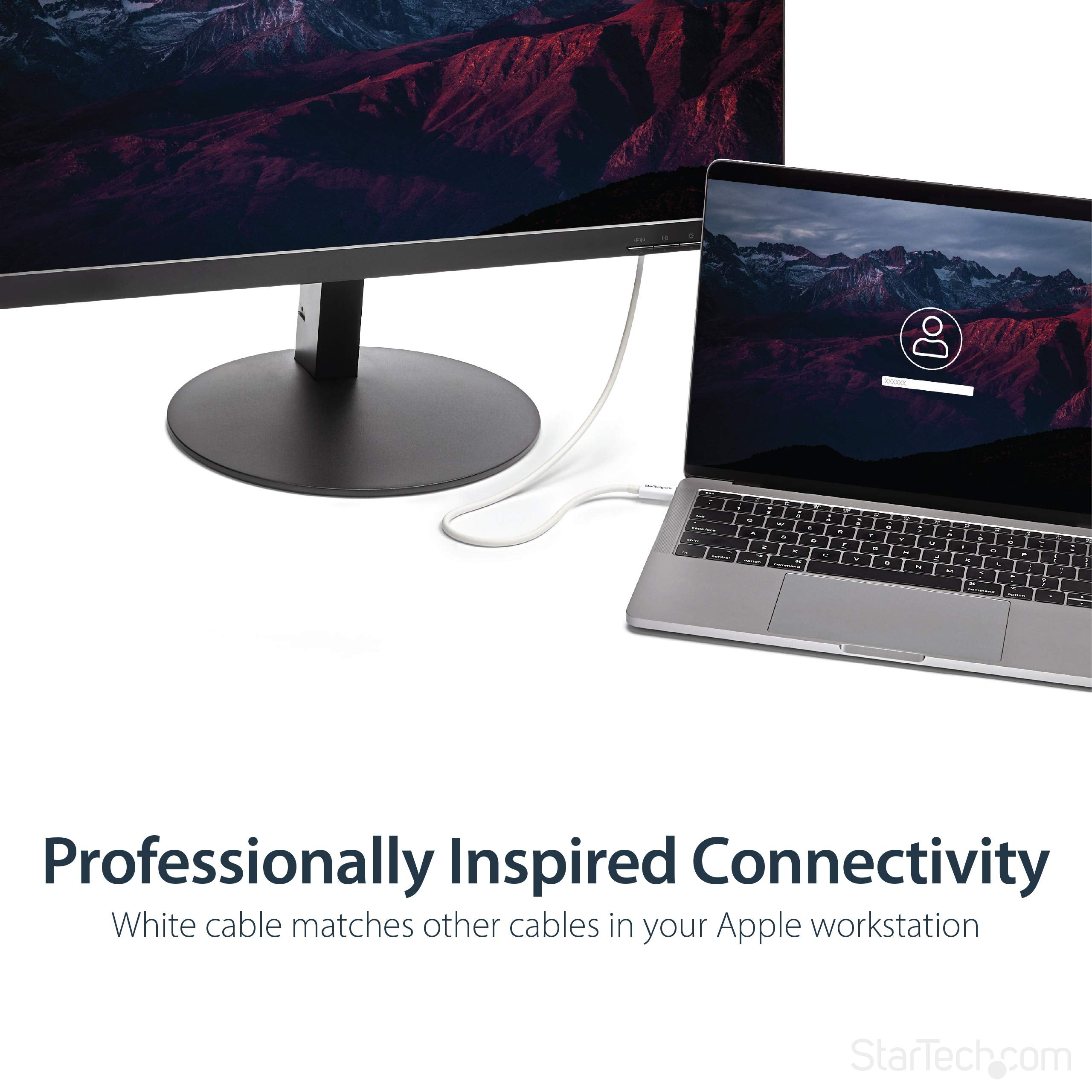 Startech.Com 1.6Ft (50Cm) Passive Thunderbolt 3 Cable, 40Gbps, 100W Pd, 4K/5K Video, Thunderbolt Cable, Compatible With Usb4/Dp