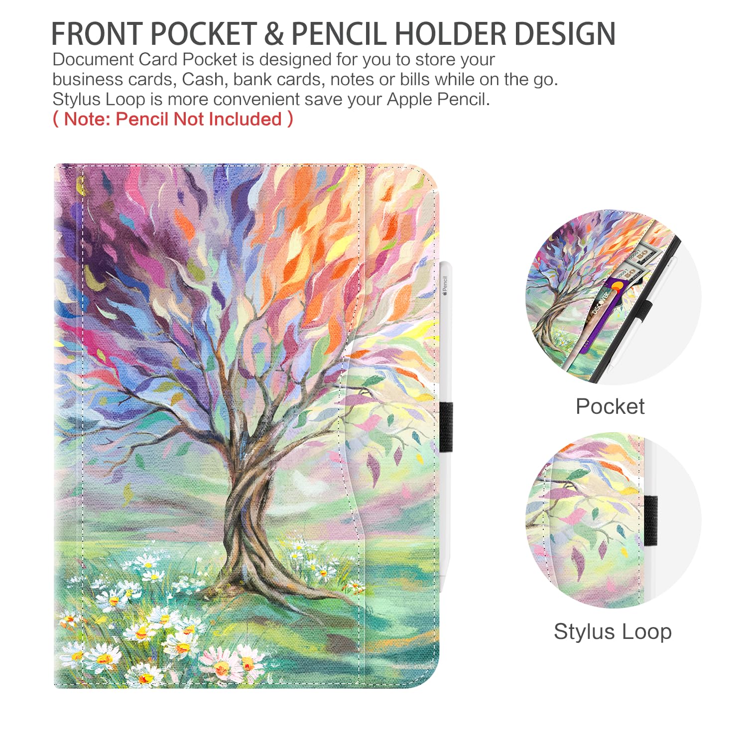 Ipad 10Th Generation Case, Ipad Case 10Th Generation Shockproof Protective Case With Pencil Holder, Multi Angle Viewing Adjustab