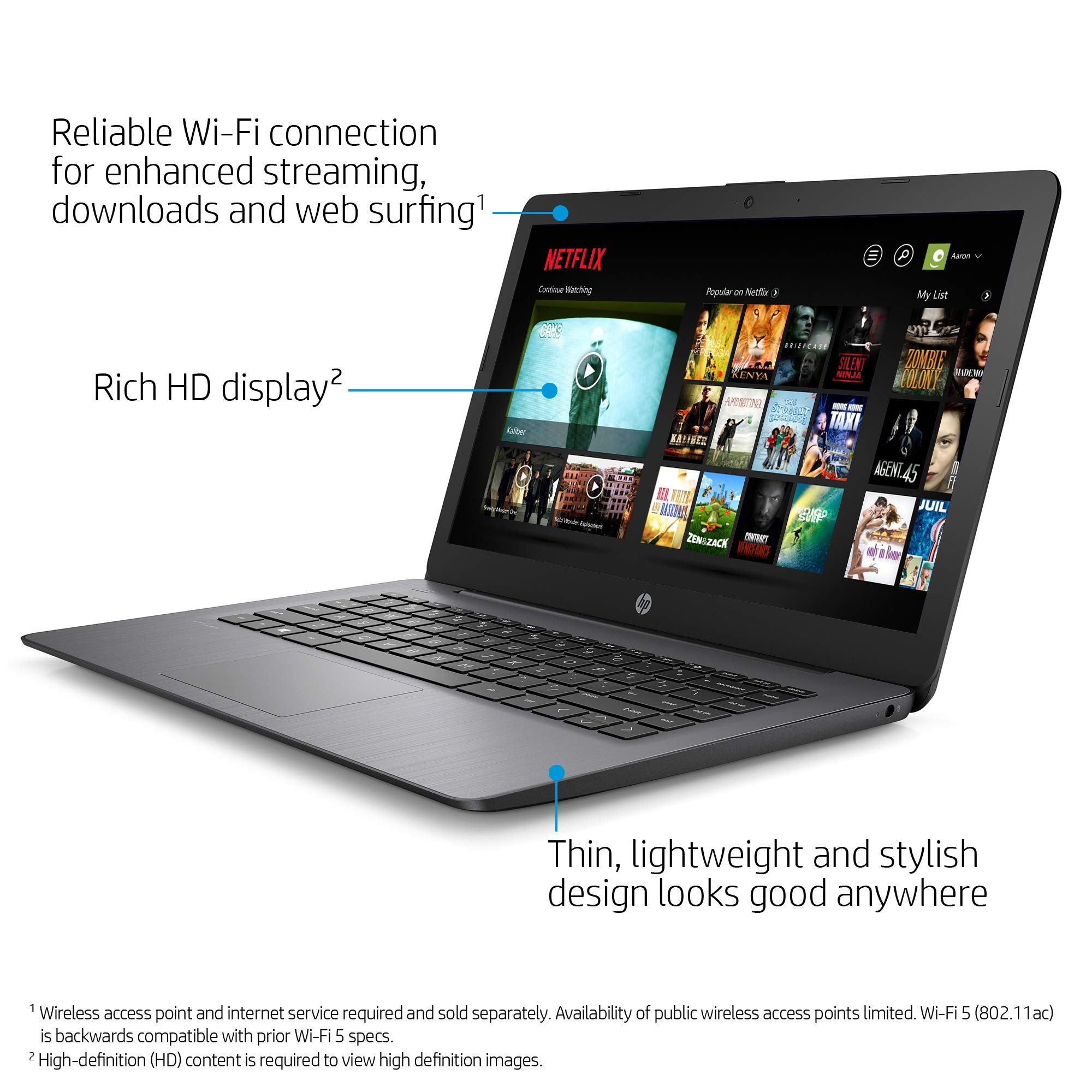 Hp Stream 14 Inch Laptop, Intel Celeron N4000, 4 Gb Ram, 64 Gb Emmc, Windows 10 Home In S Mode With Office 365 Personal For 1 Ye