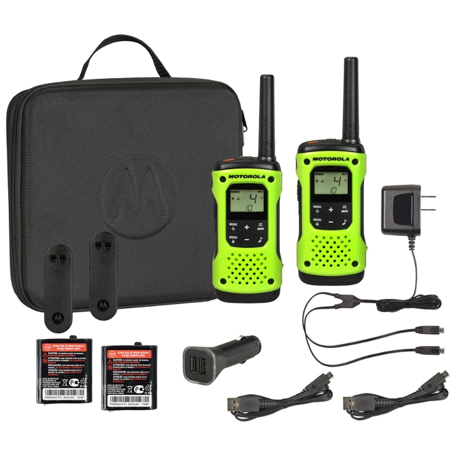 Motorola Solutions, Portable FRS, T605, Talkabout, Two-Way Radios, Emergency Preparedness, Rechargeable, 22 Channel, 35 Mile, Or
