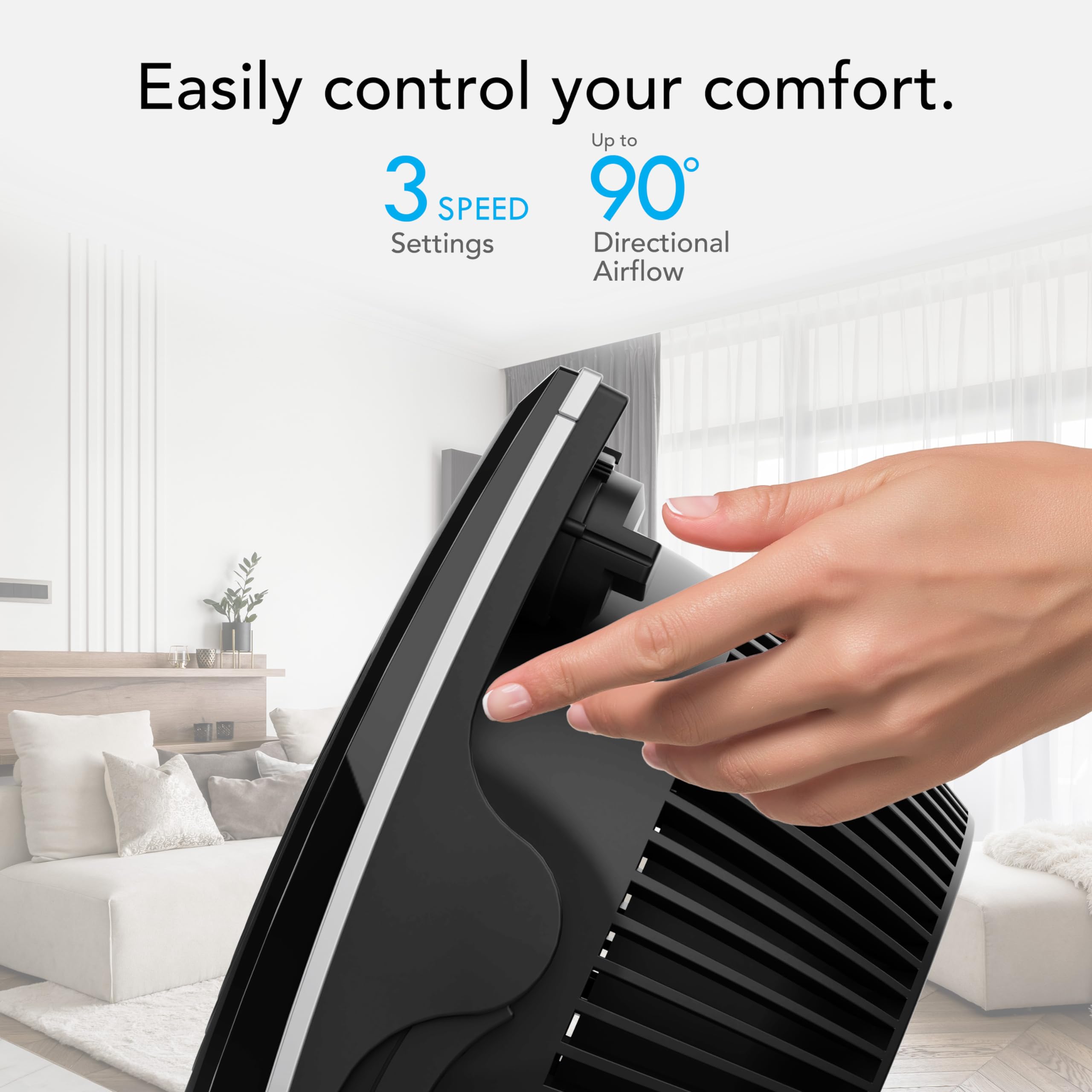 Vornado 673T Whole Room Air Circulator Fan With Pivoting Head, 3 Speeds, Moves Air Up To 70 Feet