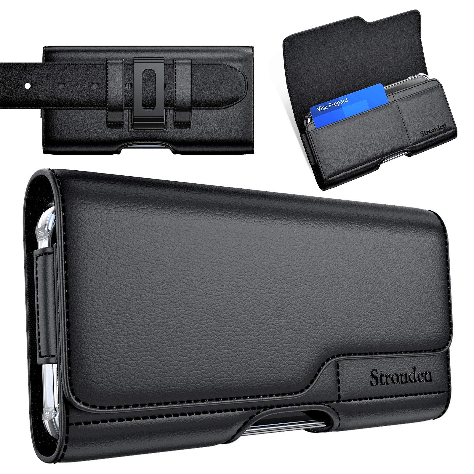 Stronden Holster For Samsung Galaxy S23, S22, S21, S20, S10, S9 (Not Plus Or Ultra)   Leather Belt Case With Belt Clip, Card Hol