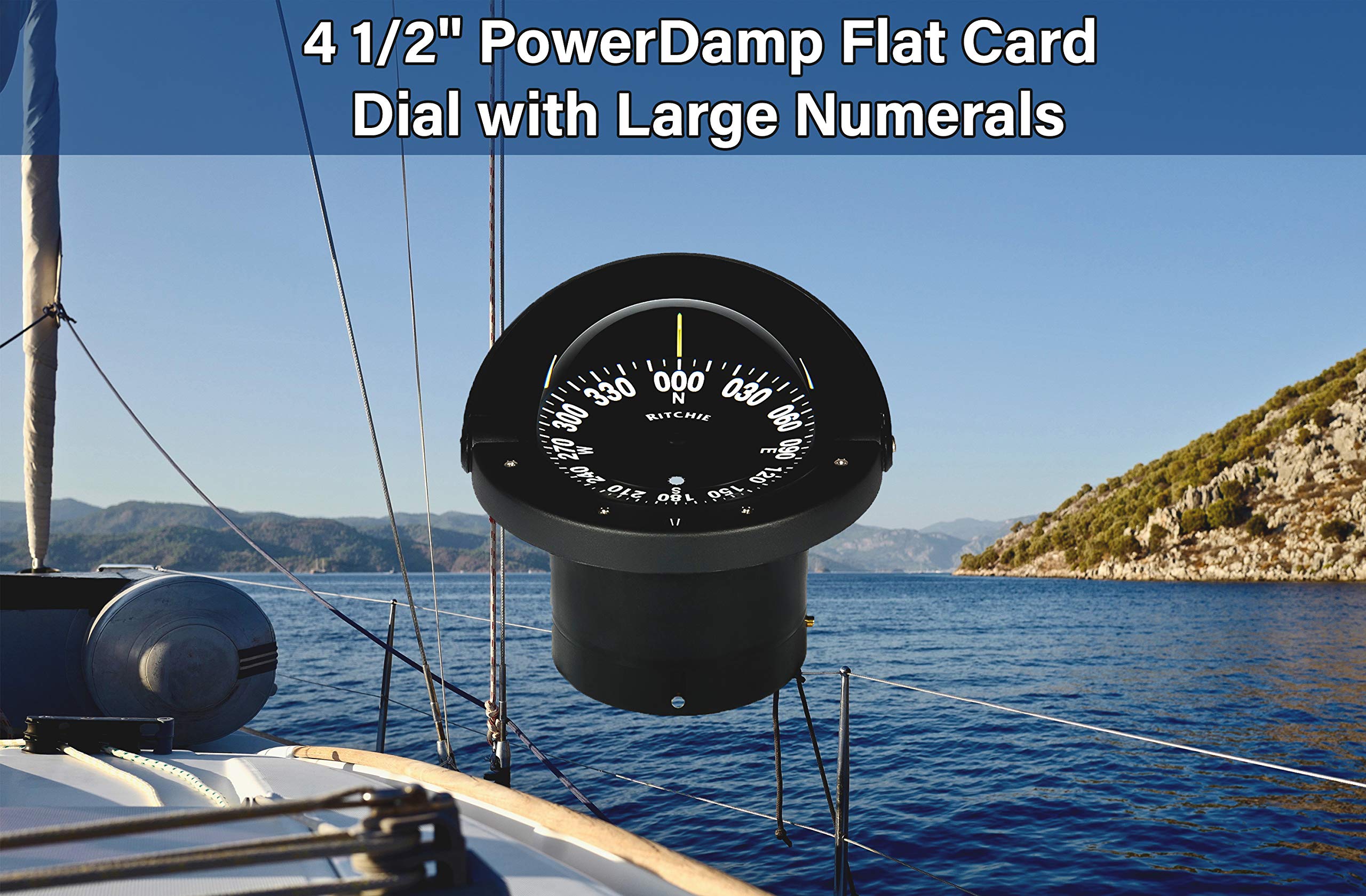 Ritchie Fn 201 Navigator Compass   Flush Mount   Black