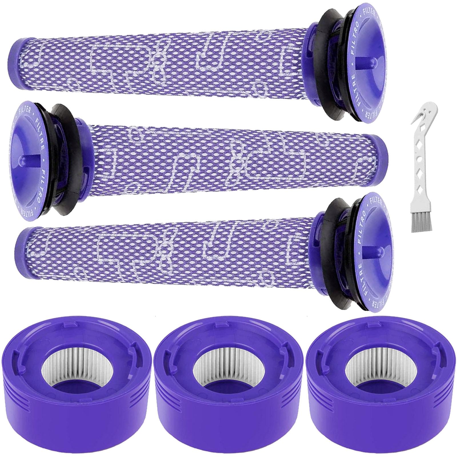 6 Pack Vacuum Filters Replacement Compatible With Dyson V8,V7 Animal And V8 Absolute Cordless Vacuum, Filter Replcament Replaces