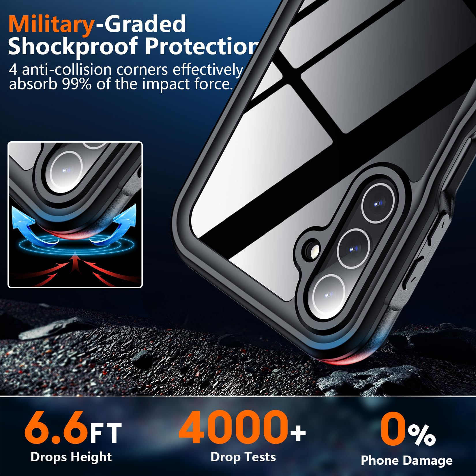 Spidercase For Samsung Galaxy A14 5G Case Waterproof,Full Heavy Duty Protection,Built In Screen&Camera Protector,Military Shockp