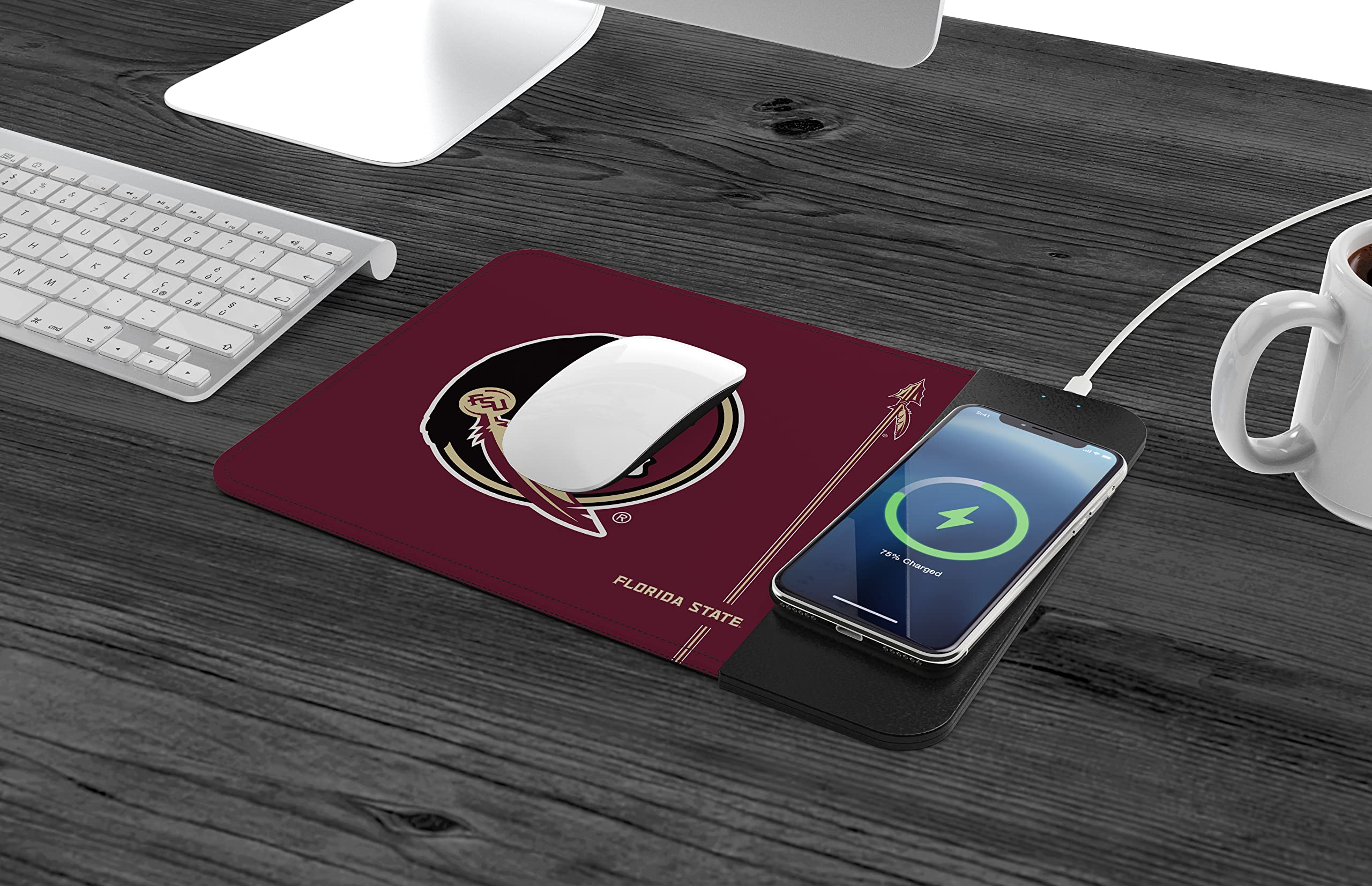 Soar Ncaa Wireless Charging Mouse Pad, Florida State Seminoles