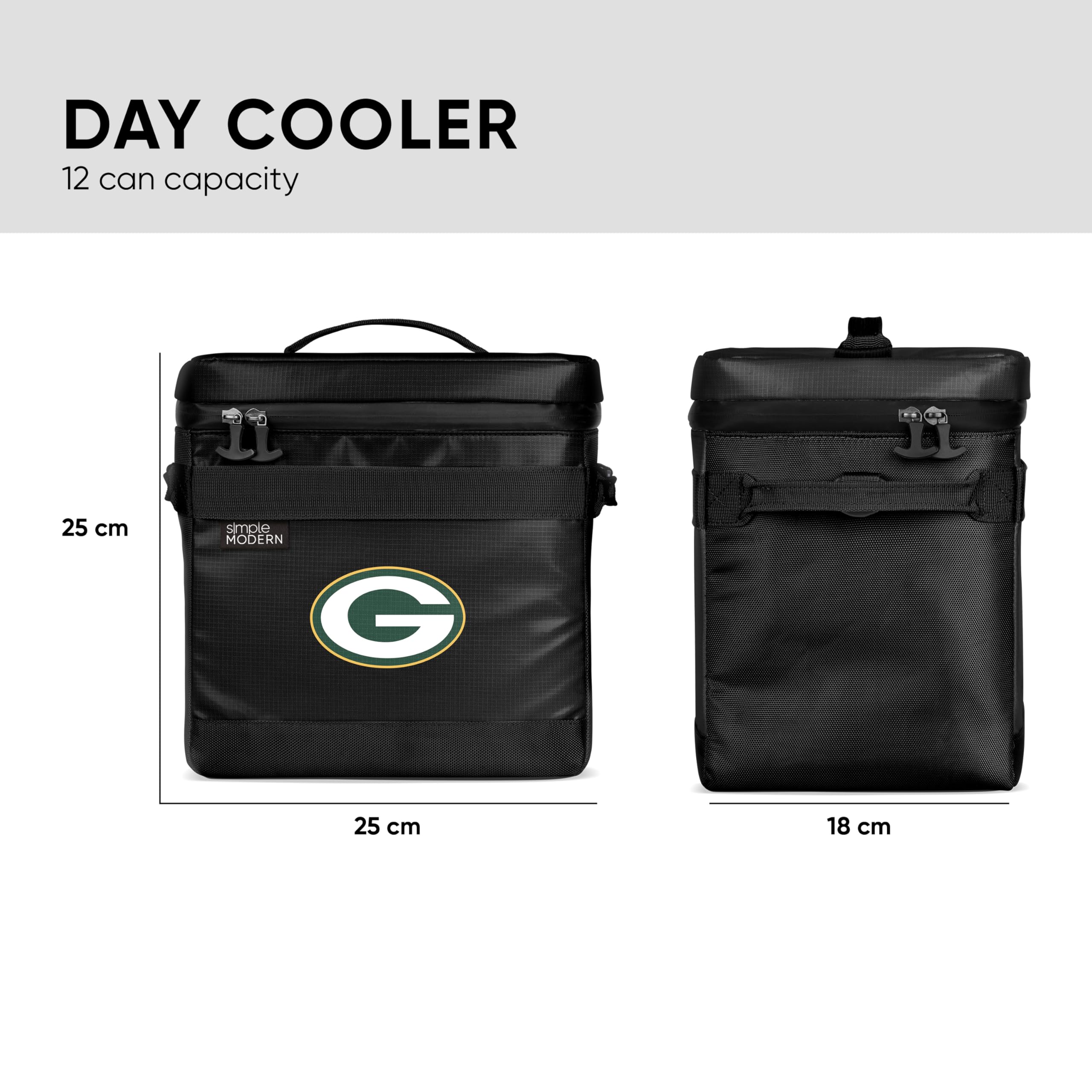 Simple Modern Officially Licensed Nfl Green Bay Packers Day Cooler For 12 Cans | Soft Insulated Ice Chest With Carrying Strap &