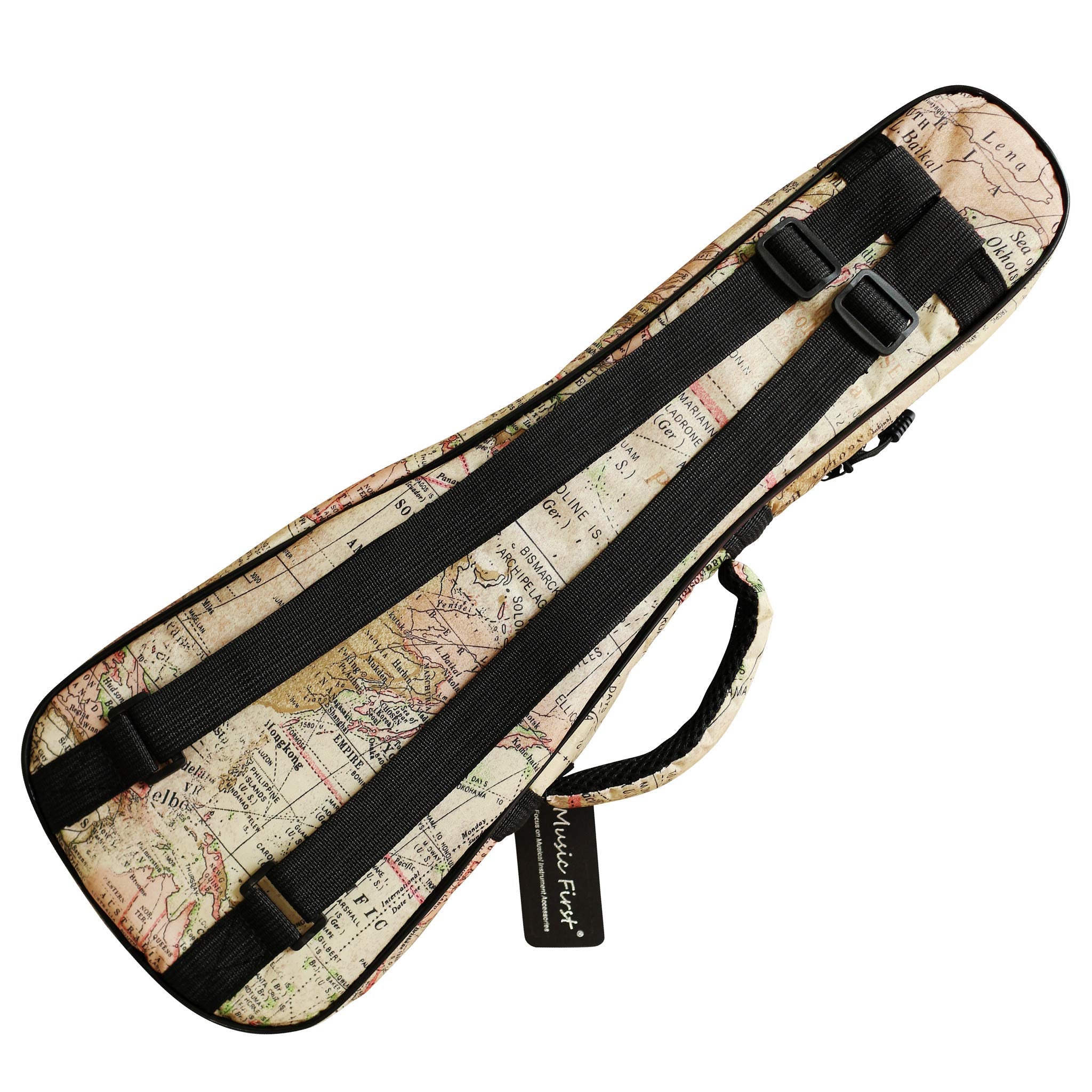 Music First Original Design  ''Ancient Map '' Waterproof Ukulele Case Ukulele Bag Ukulele Cover, New Arrial (Fit For 23~24 Inch