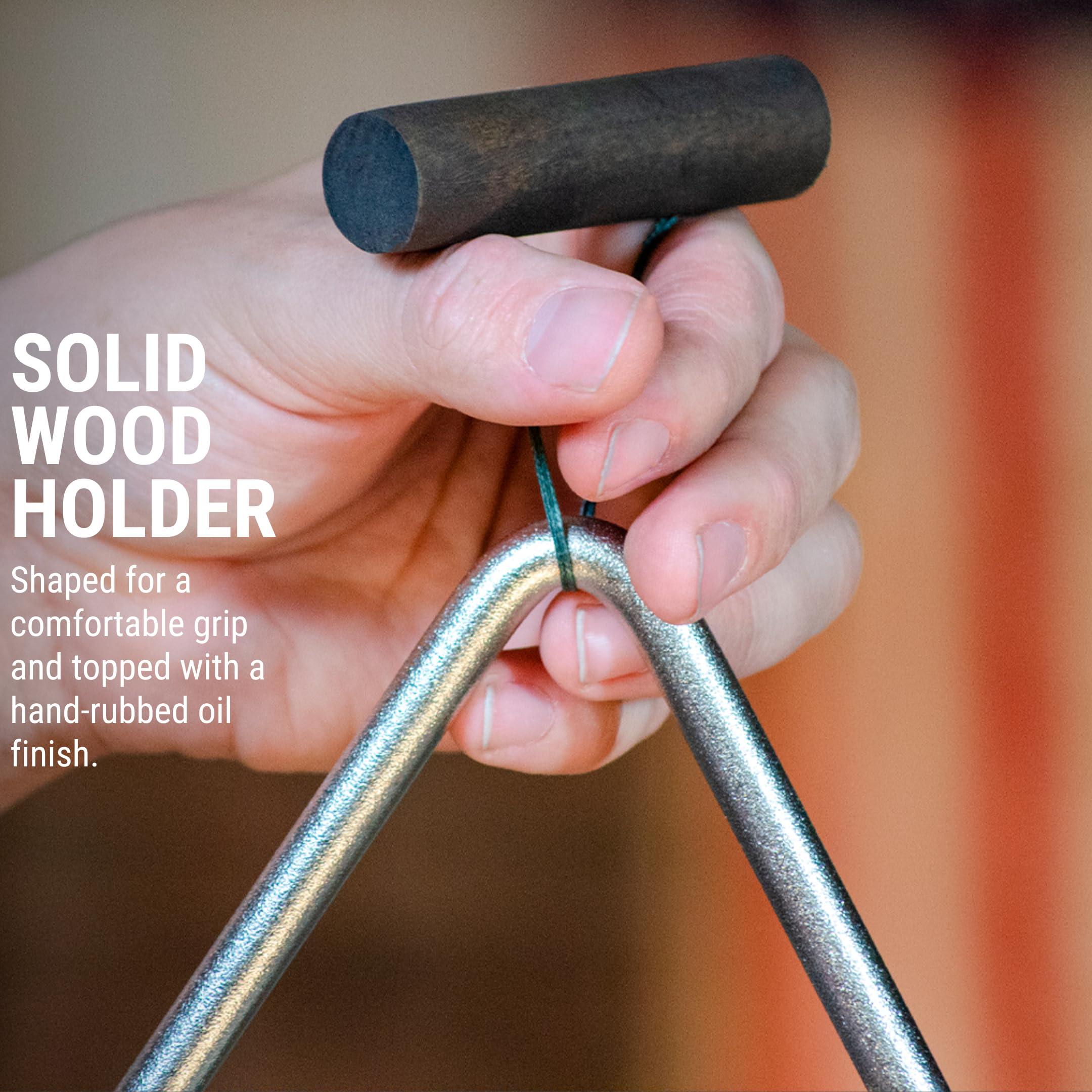 Treeworks Chimes 4'' Triangle Percussion Musical Instrument   Made In U.S.A.   With Beater/Striker And Holder, Professional Stud