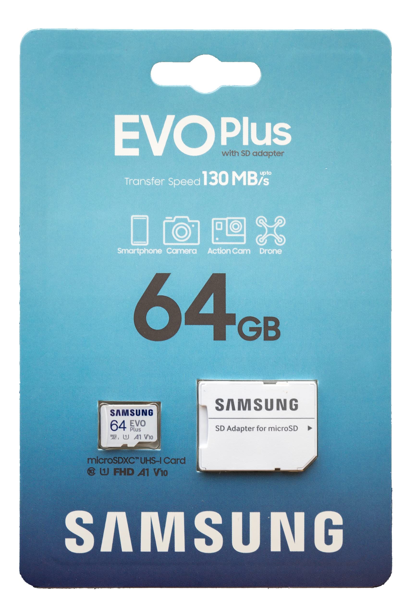 Samsung Evo Plus 64Gb Micro Sdxc Memory Card Class 10 (Mb Mc64Ka) Works With Android Galaxy Cell Phones A10E, A10S, A30S, A50S,