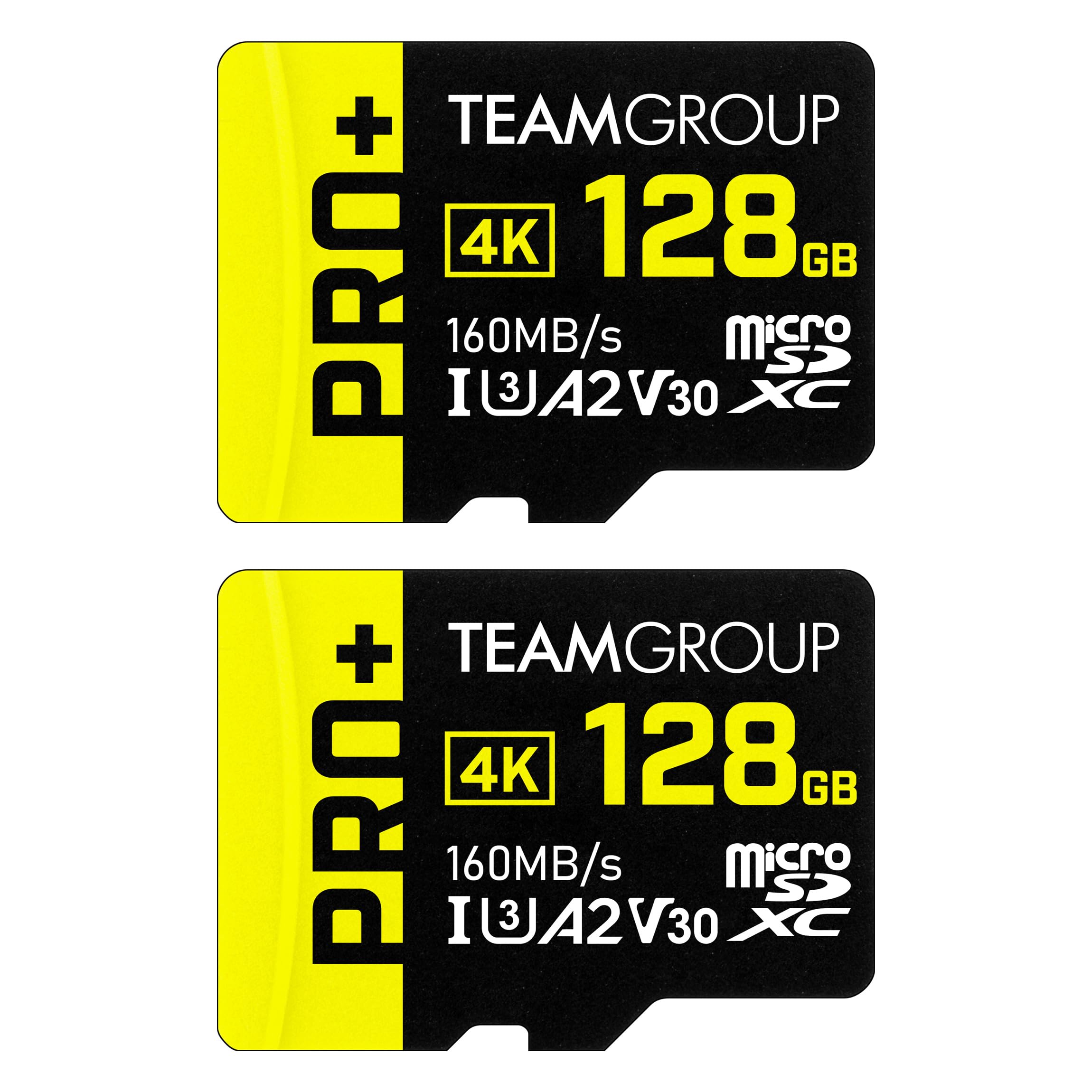 Teamgroup A2 Pro Plus Card 128Gb X 2 Pack Micro Sdxc Uhs I U3 A2 V30, R/W Up To 160/110 Mb/S For Nintendo Switch, Gaming Devices, Tablets, Smartphones,4K Shooting, With Adapter Tppmsdx128Gia2V3064