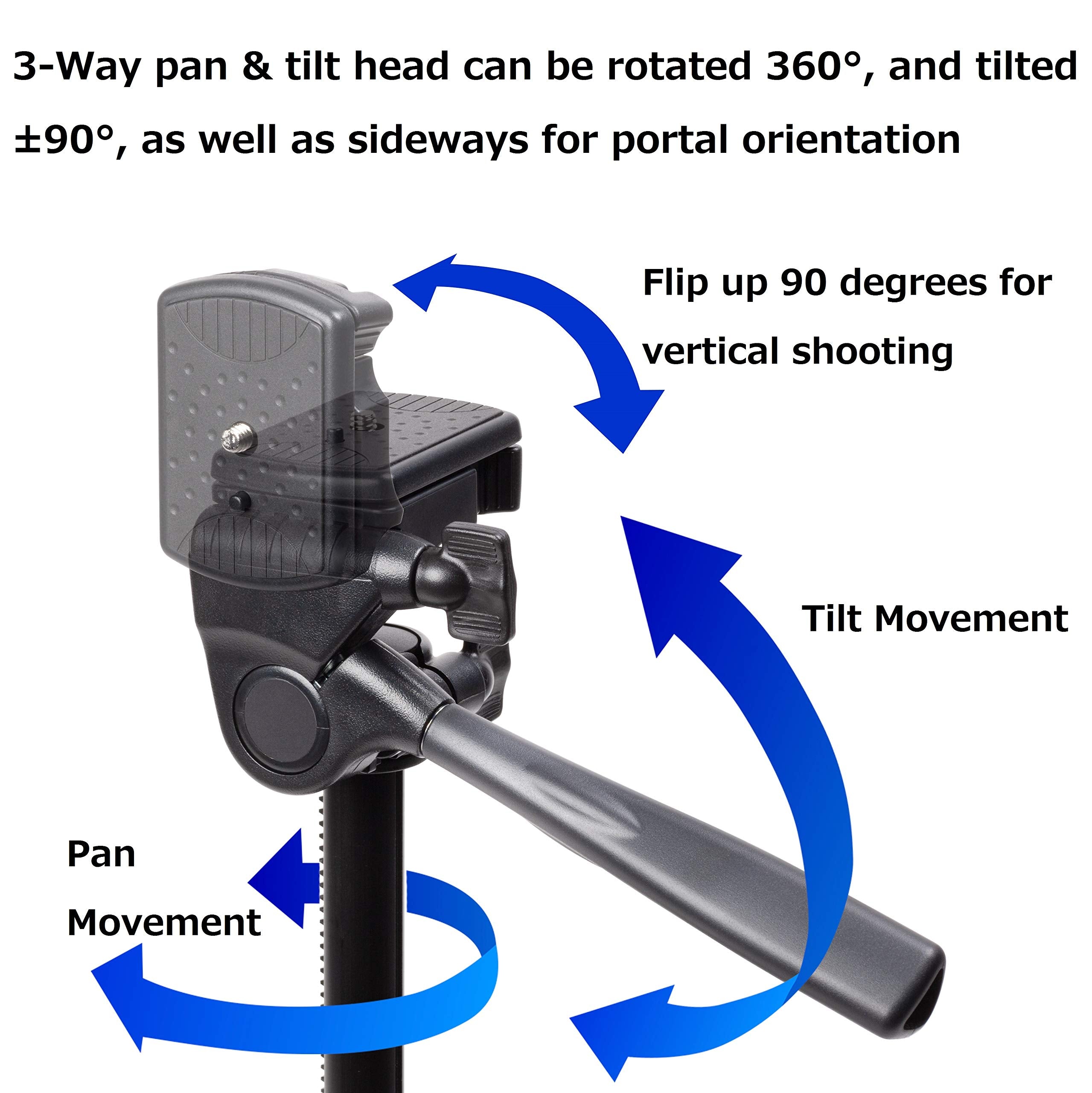 Slik U883 3 Stage Compact Lightweight Folding Aluminum Travel Portable Dslr/Slr Video/Camera Tripod With 3 Way Pan Head For Canon Nikon Sony Cameras With Carry Case   Black (612 686)