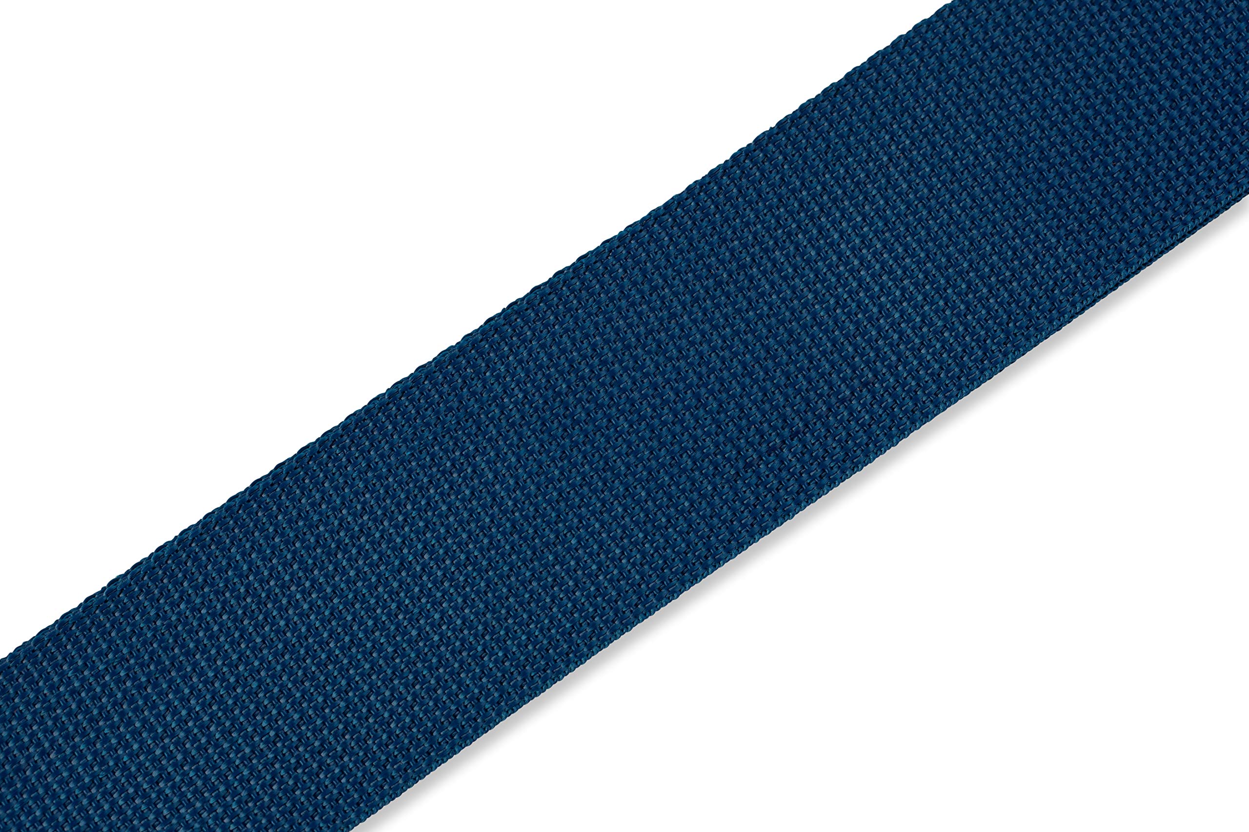 Levy'S Leathers 2'' Polypropylene Guitar Strap With Genuine Leather Ends And Tri Glide Adjustment. Navy (M8Poly Nav)