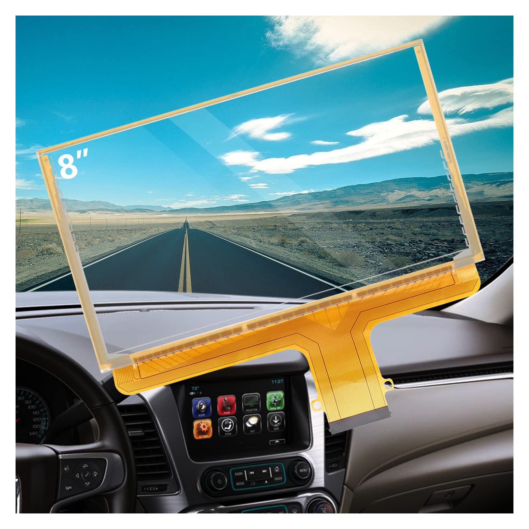 Fit Gmc 8'' Touch Screen   Lcd Display Touch Screen New Oem Compatible With 2015 2018 Chevrolet Silverado Suburban Tahoe & Gmc Y