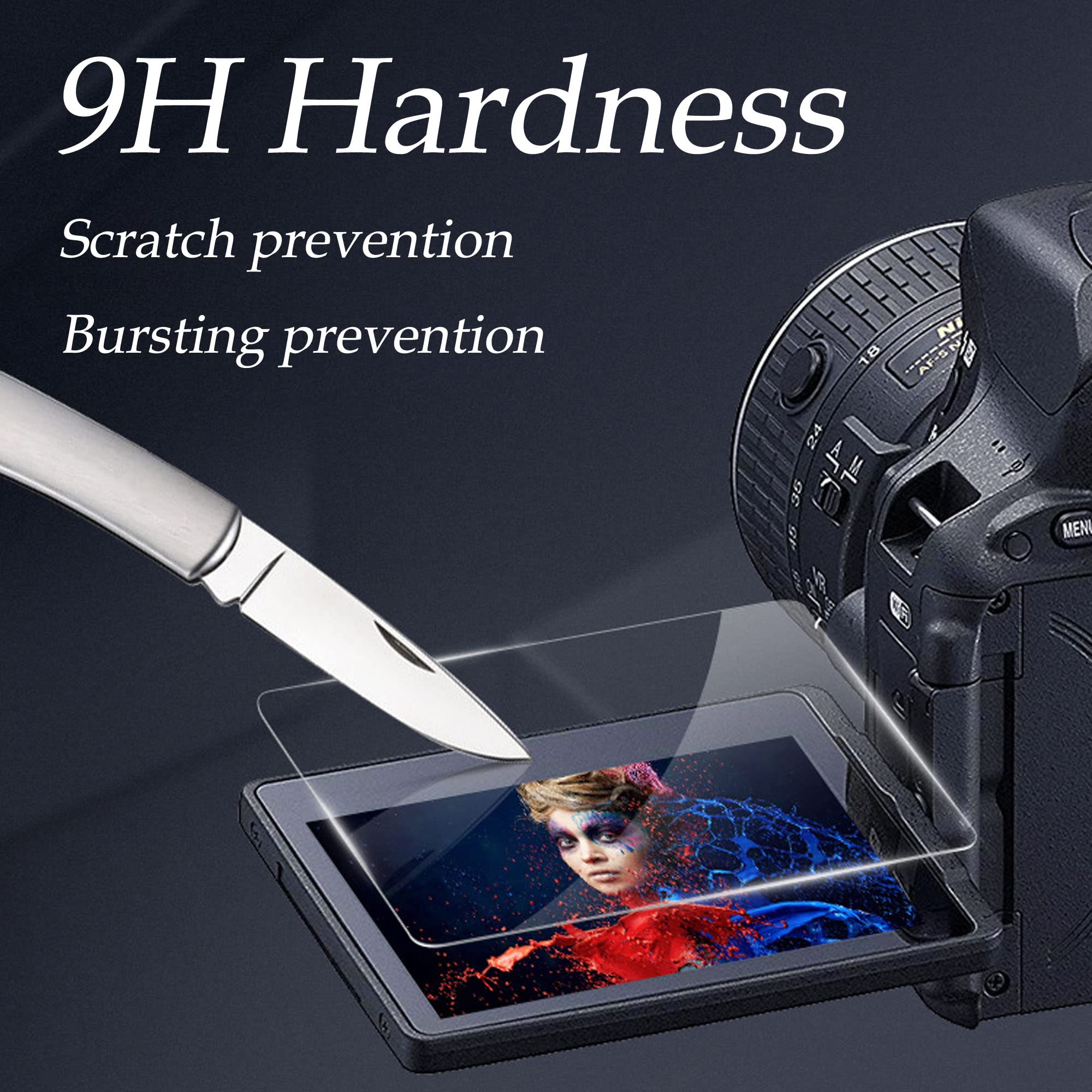 Zlmc Eos R7 Screen Protector, Suitable For The Tempered Glass Lcd Screen Of Canon R7 Camera (3 Pack), 0.3Mm 9H Hardness Tempered