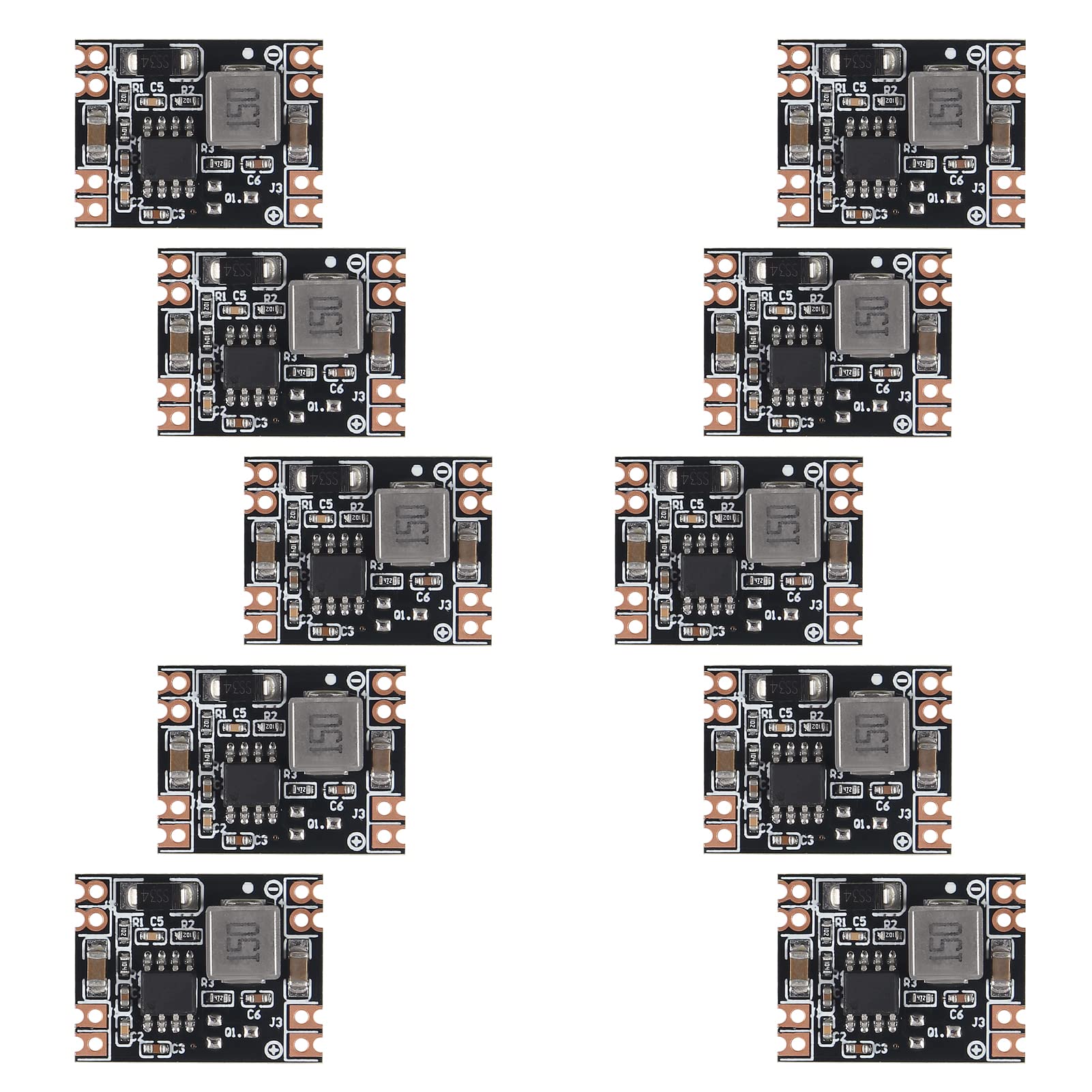 Aitrip 10Pcs 3A Mini Dc Dc Buck Step Down Converter Board Module Mp1584En 24V 12V 9V To 3.3V 5V For Car Motorcycle Battery Charg