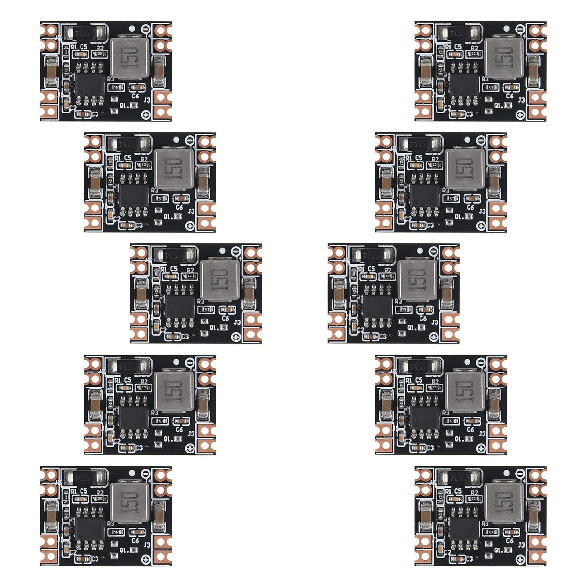 Aitrip 10Pcs 3A Mini Dc Dc Buck Step Down Converter Board Module Mp1584En 24V 12V 9V To 3.3V 5V For Car Motorcycle Battery Charg