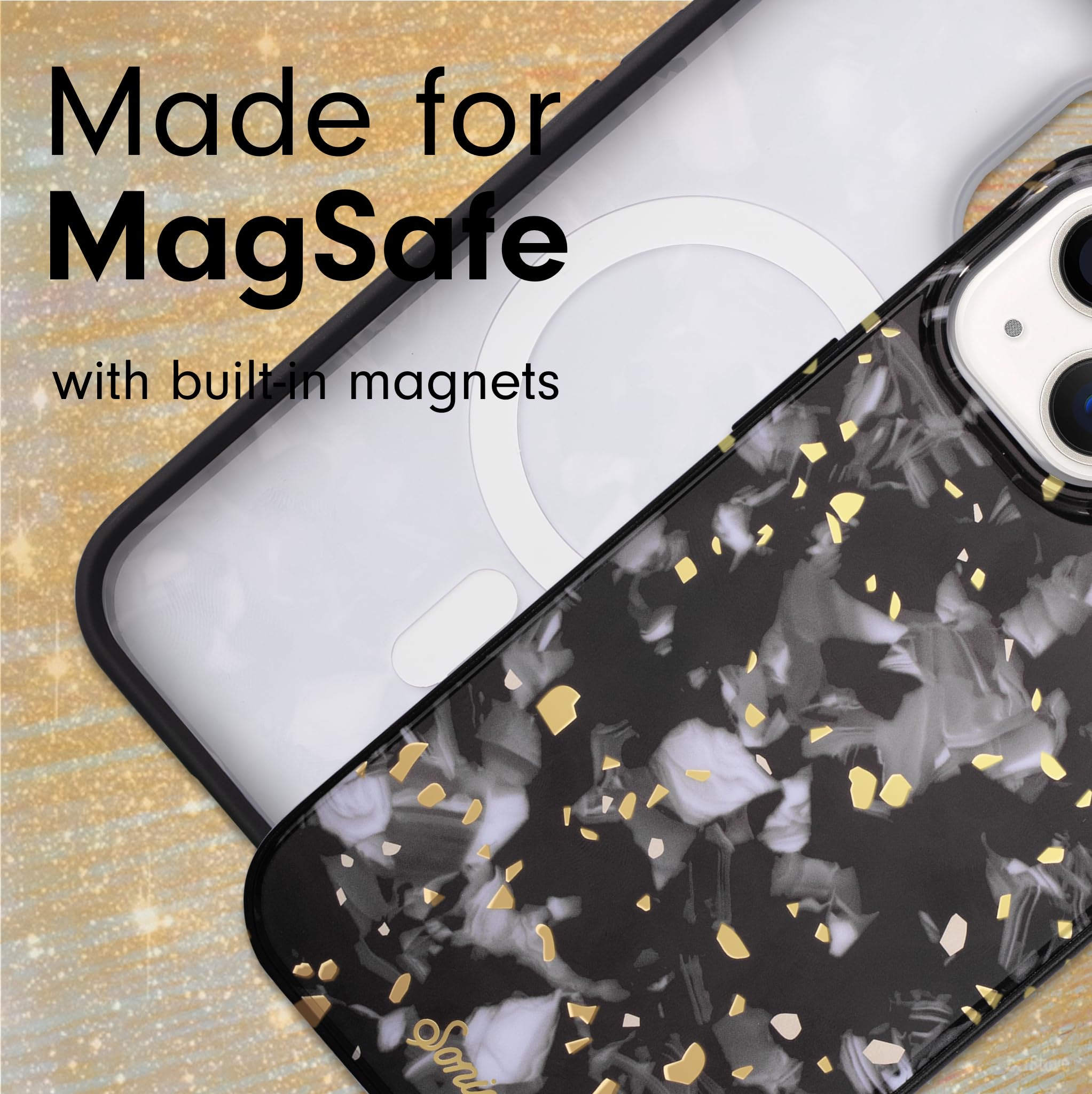Sonix Case For Iphone 15 Plus, Iphone 14 Plus | Compatible With Magsafe | 10Ft Drop Tested | Nebula Tort Marble