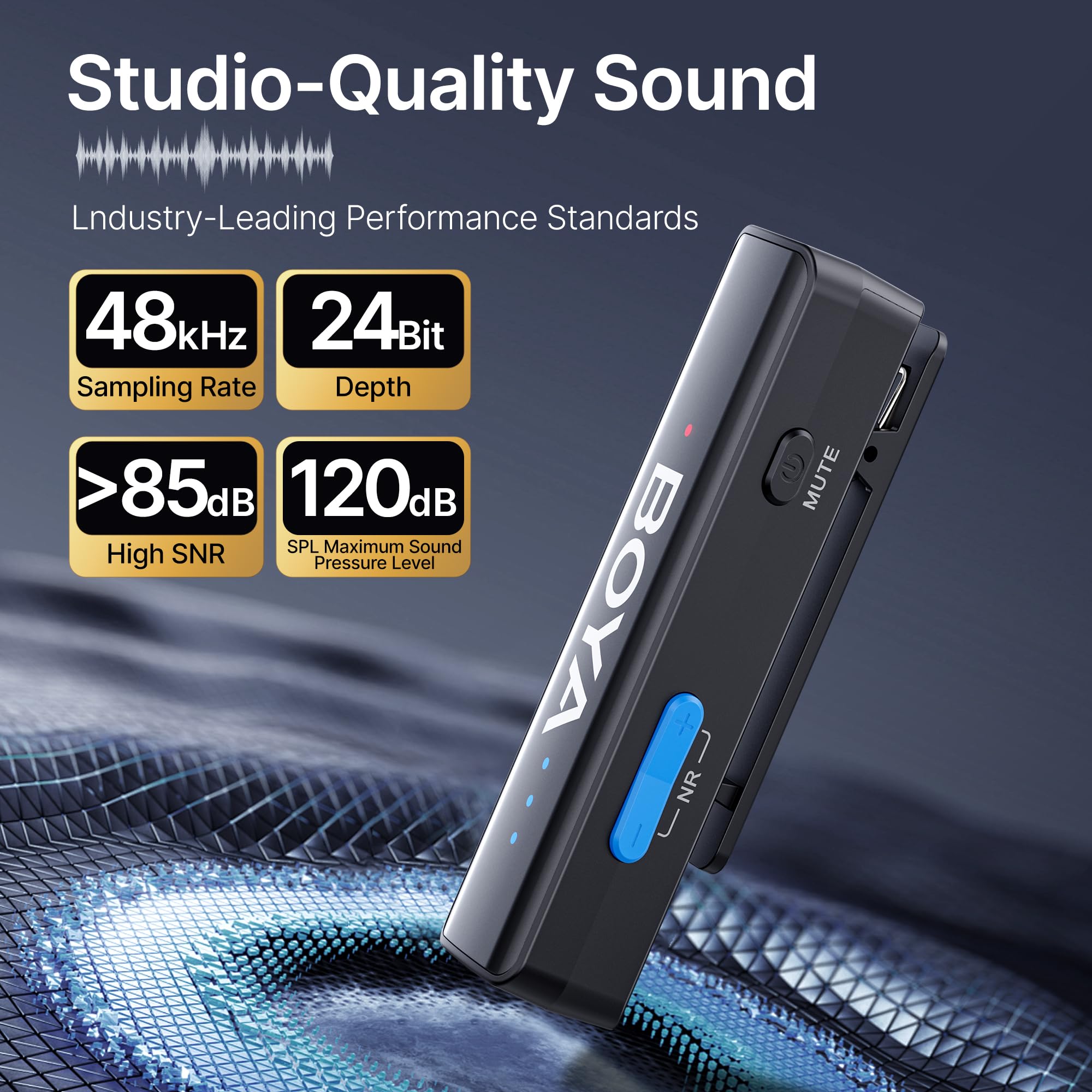Boya Boyalink 2 A2 (2Tx+3Rx Adapter) Wireless Lavalier Microphone For Iphone Camera Android, Clip On Mic, 48 Khz 24 Bit, 6Mm Mic