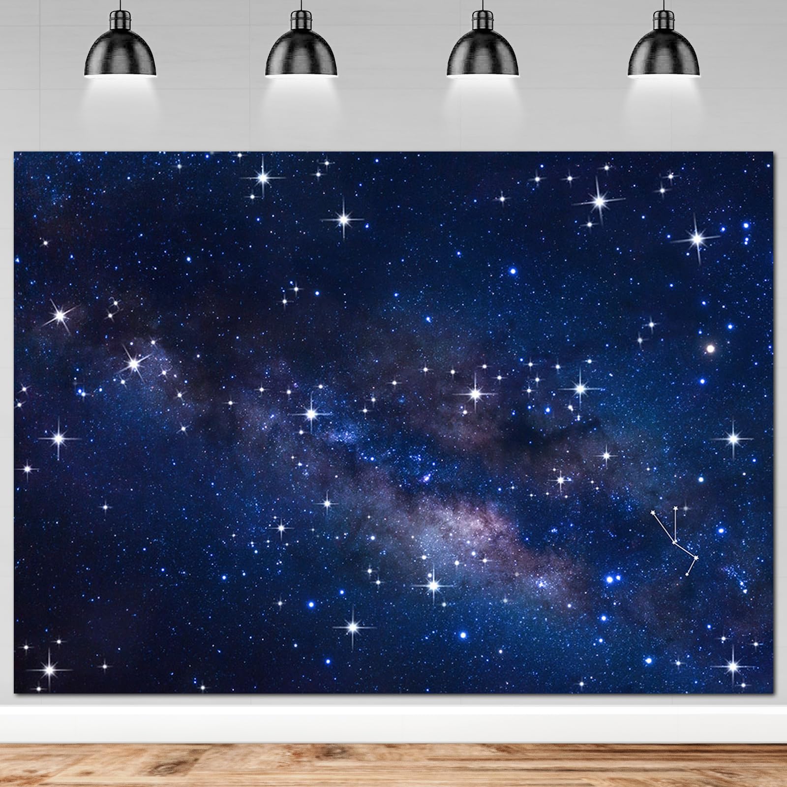 Avezano Starry Night Sky Backdrop Outer Space Galaxy Birthday Background 8X6Ft Universe Nebula Stars Theme Party Decorations For