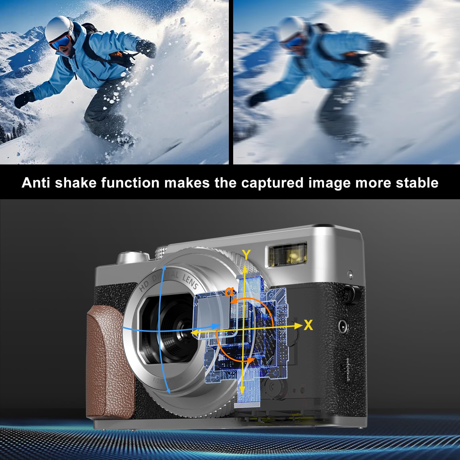 Digital Camera, Cameras For Photography,56Mp&4K Video Camera, 18X Zoom Vlogging Camera For Youtube, Portable Compact Small Camer