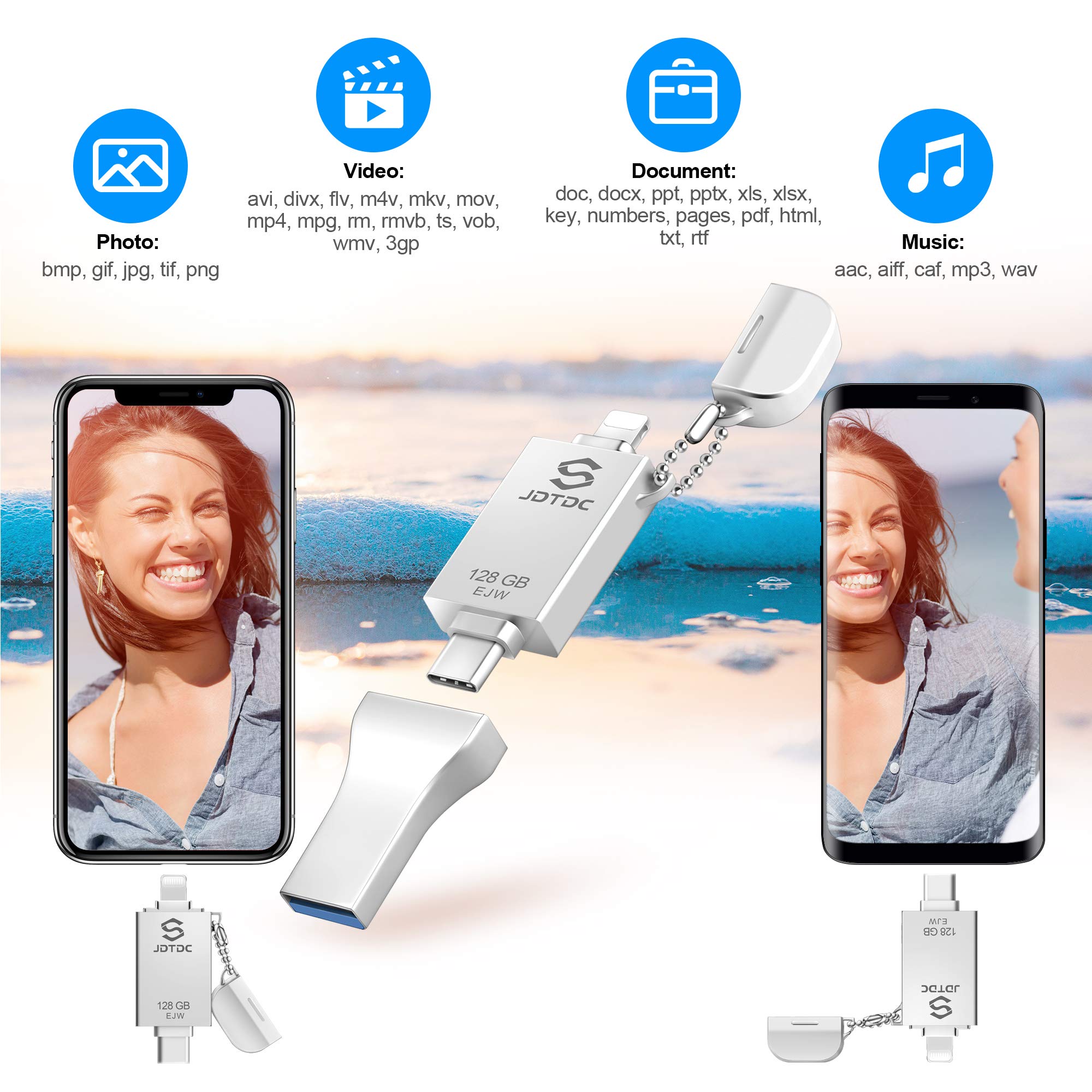 512Gb Apple Mfi Certified Iphone Photo Stick, 3 In 1 Usb3.0 Ios Flash Drive, Photo Stick For Iphone, Iphoto Memory Stick Thumb D