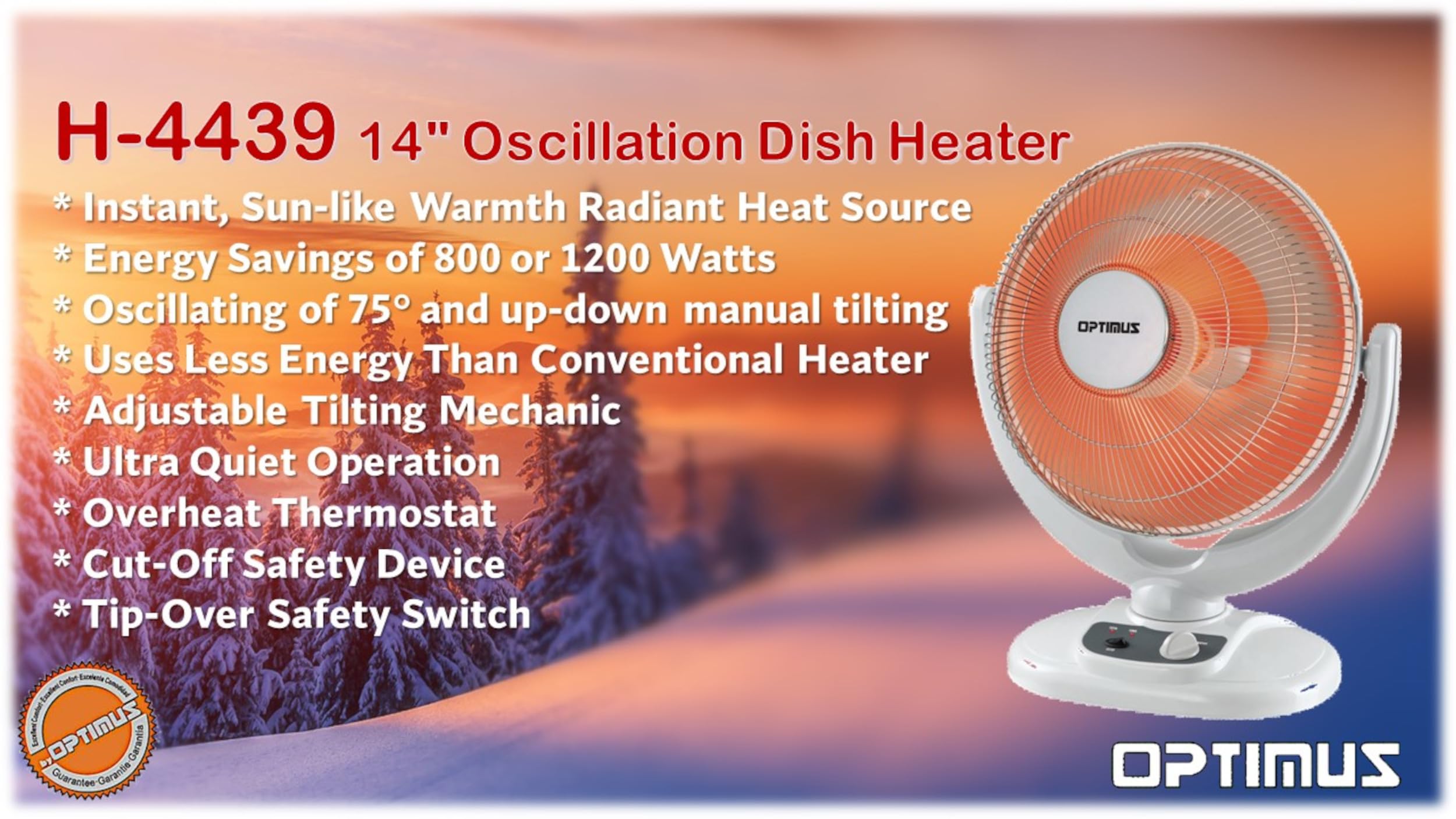 Optimus 14 Oscillation Dish Heater