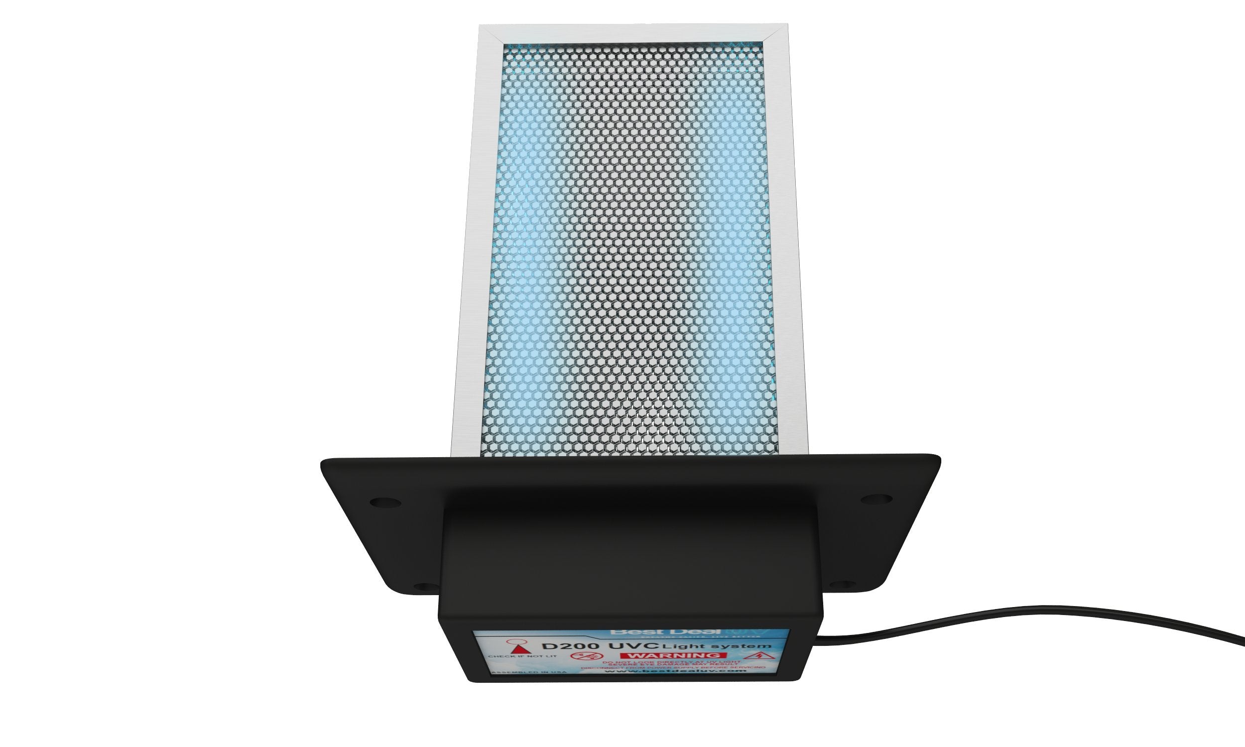 D200 Dual Lamp Air Purifier Whole House Filter Uv Light In Duct For Hvac Ac (Air Conditioning) Duct Germicidal