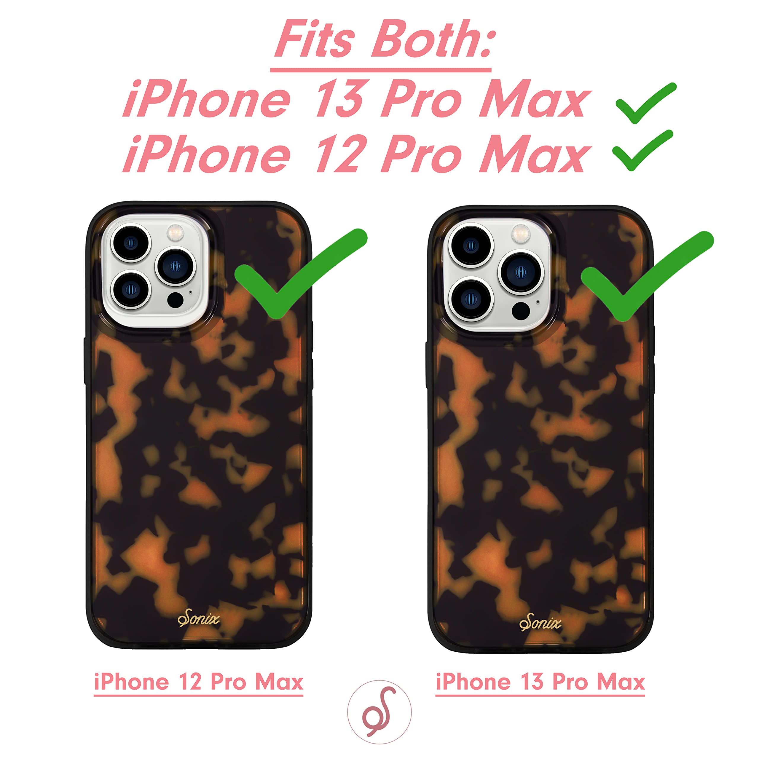 Sonix Phone Case For Iphone 13 Pro Max / 12 Pro Max | 10Ft Drop Tested | Classic Tortoiseshell Case | Brown Tort