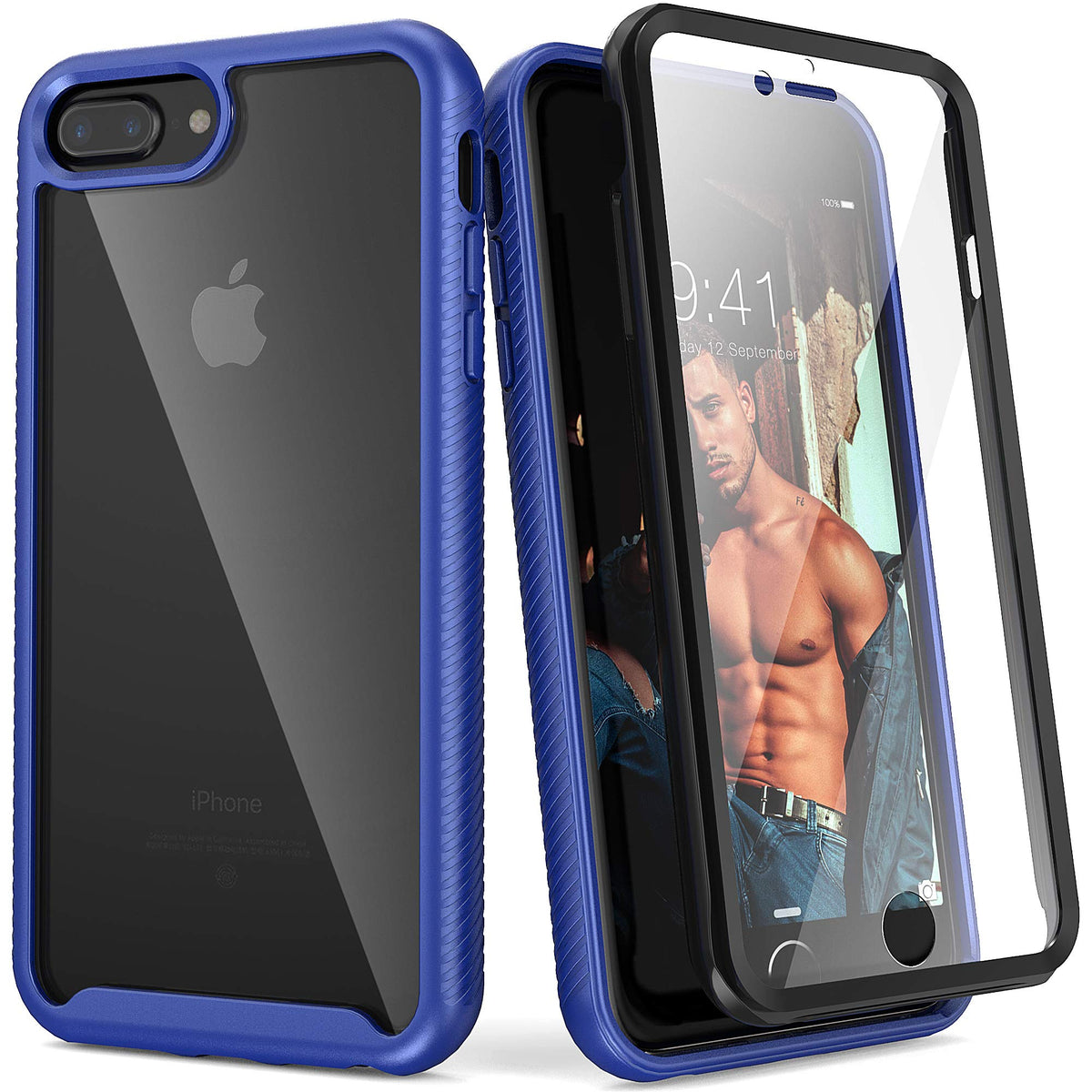 Idweel Iphone 8 Plus Case, Iphone 7 Plus Case, Full Body Shockproof Case With Build In Screen Protector Heavy Duty Shock Resista