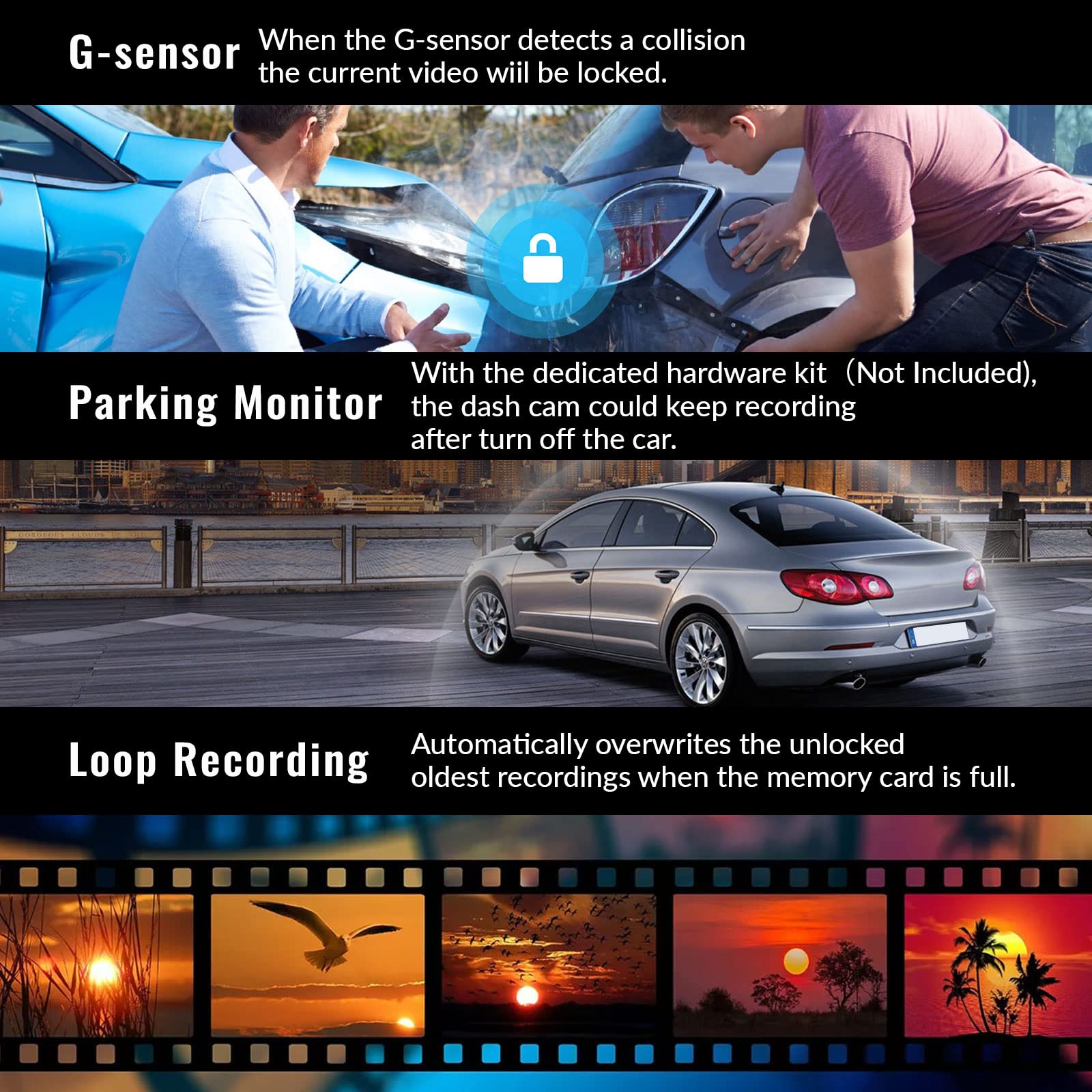 Mirror Dash Cam With Wireless Apple Carplay&Android Auto,11.26' Voice Control Rear View Mirror 1080P Front And Rear View Dual Cameras,Fm Transmitter,Night Vision,Parking Assistance, Wdr,Loop Recording