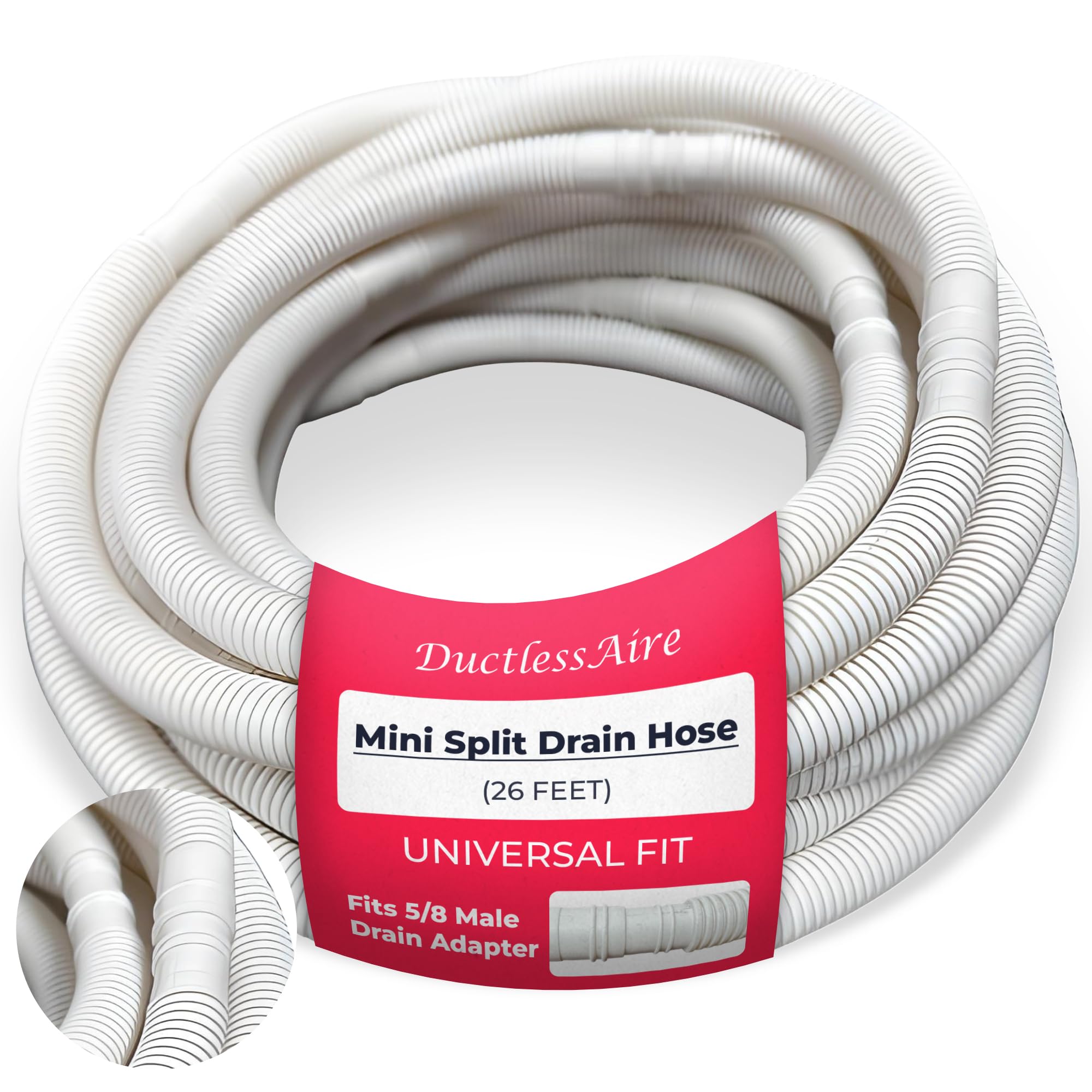 Ductlessaire Mini Split Drain Hose   Drain Line For Ductless Mini Split Air Conditioner, Heat Pump Systems, Hvac & More   Fits 5