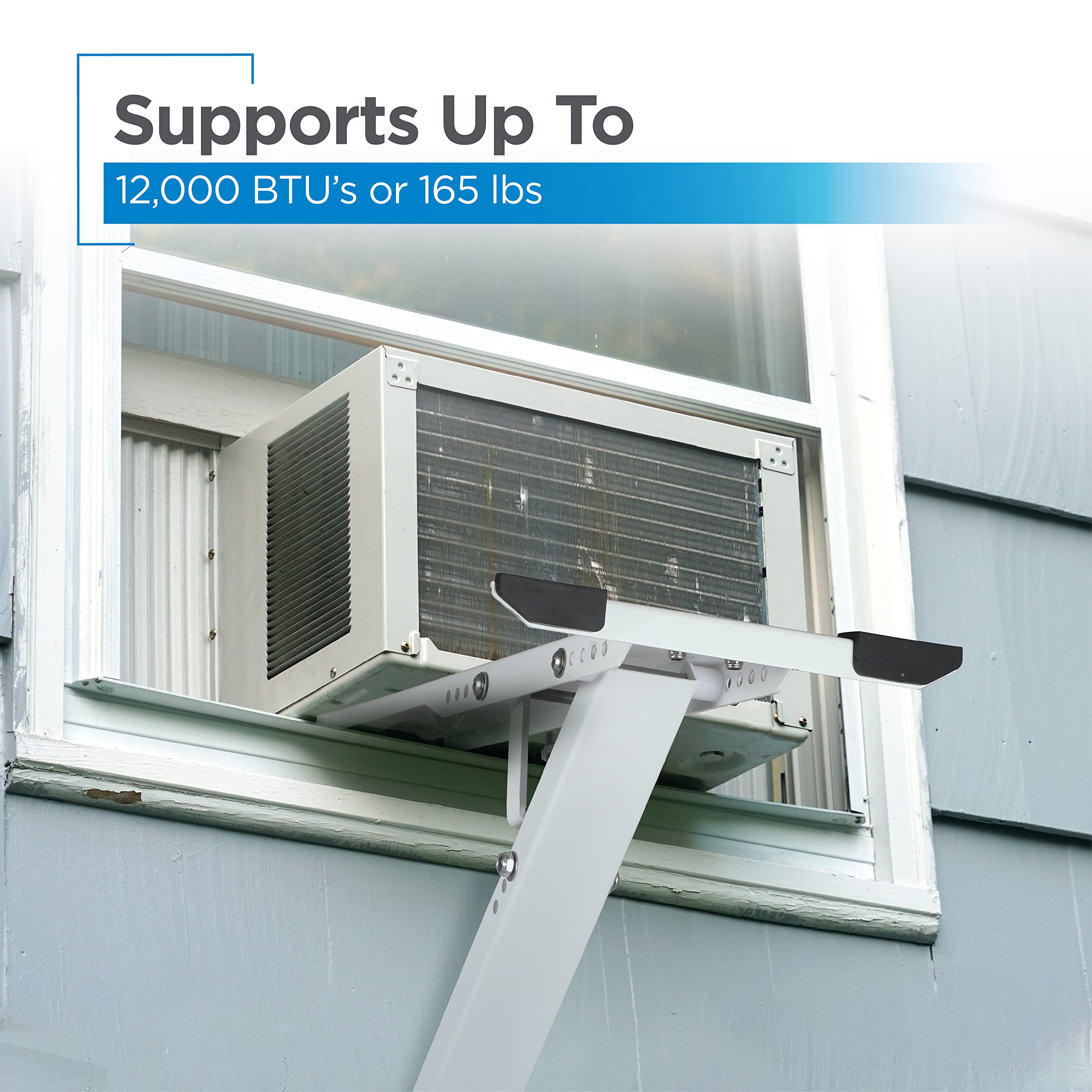 Anymount Air Conditioner Support Bracket For Outdoor Window Ac, Ac Window Bracket Supports Up To 12,000 Btu & 165 Lbs., Heavy Du