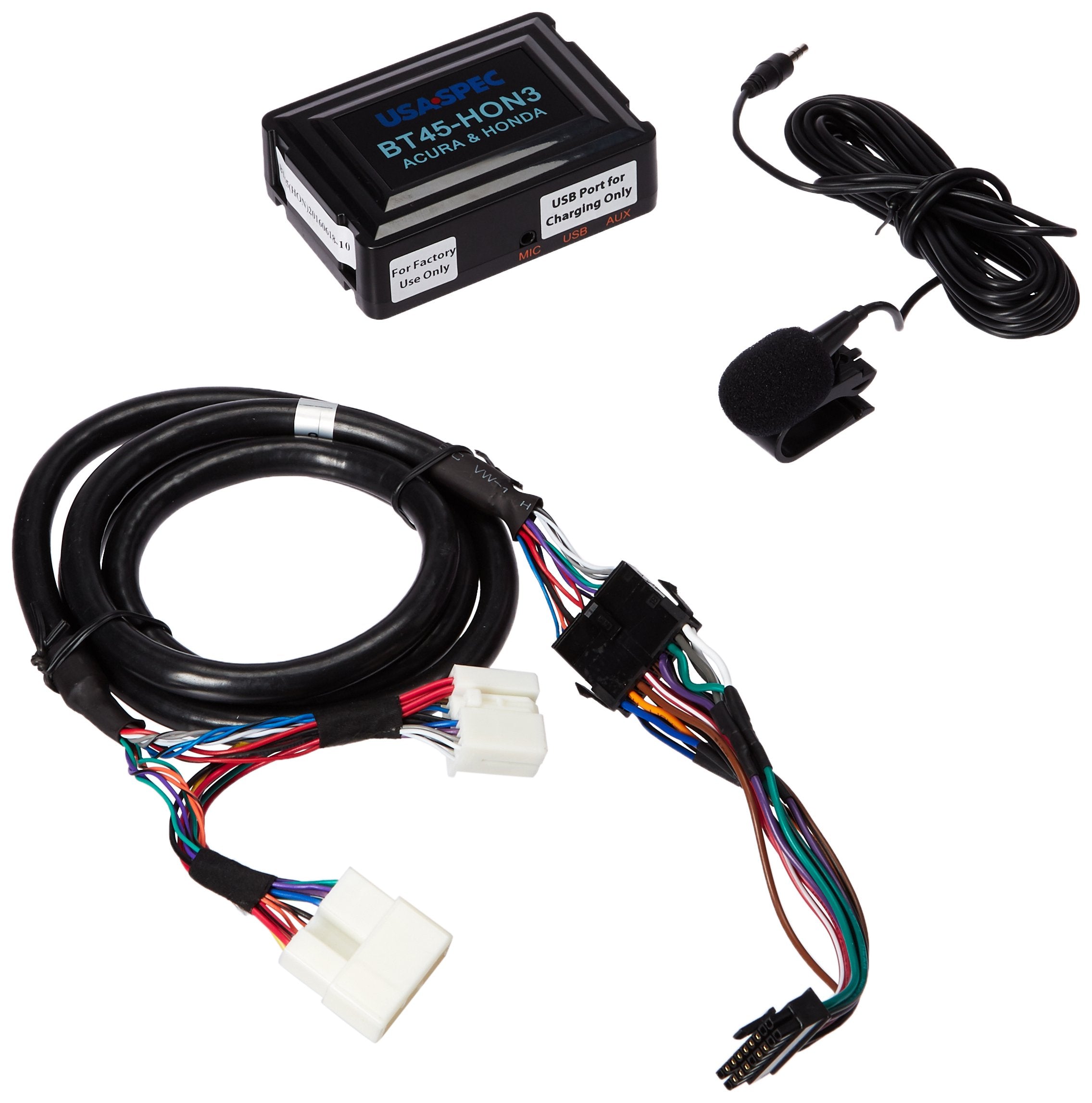 Usa Spec Bt45Hon3 Bluetooth Phone, Music & Aux Input Kit For 20032014 Honda & Acura Models, Black Small