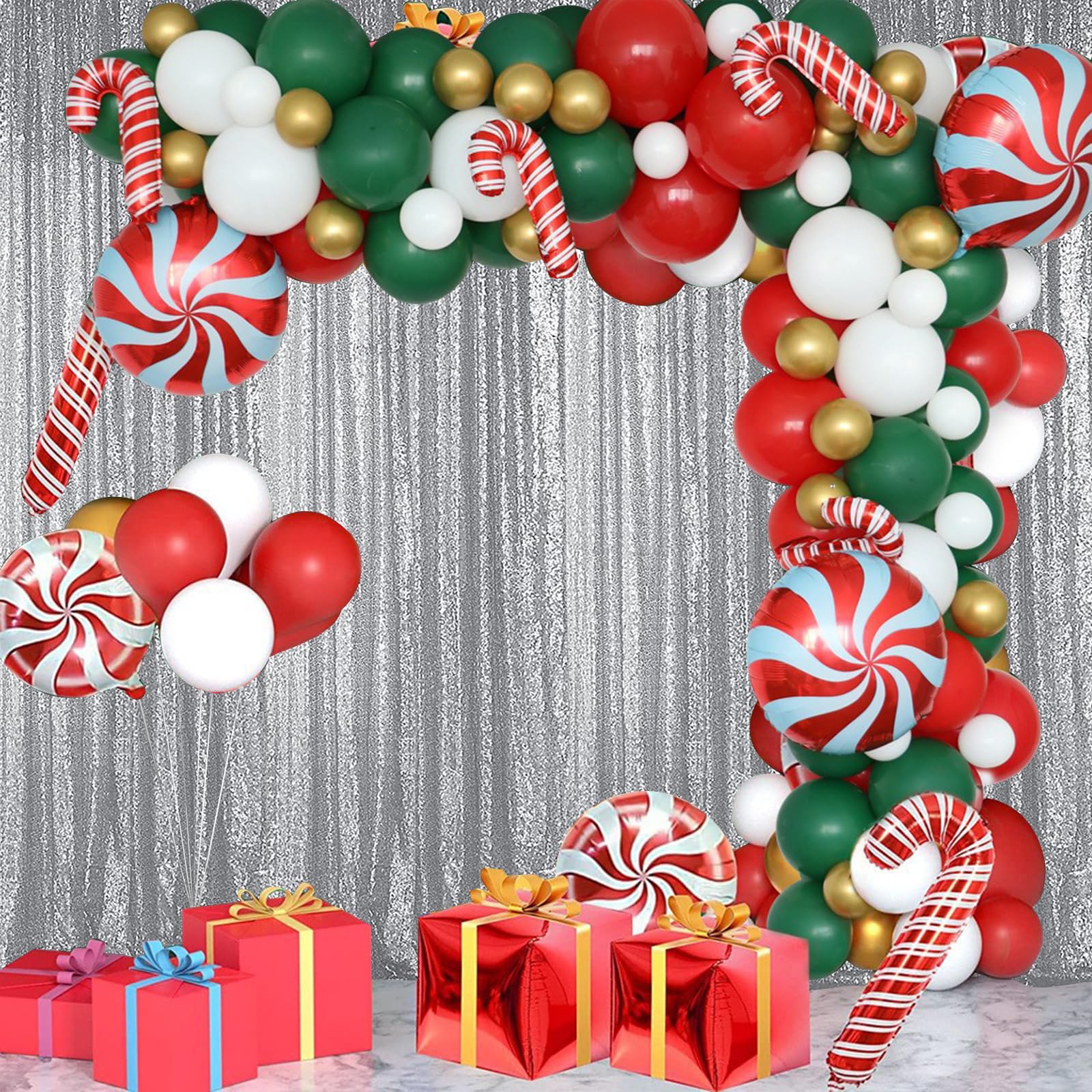 Sugargirl Silver Sequin Backdrop Curtain 4 Panels 2Ftx8Ft Glitter Silver Background Drapes Sparkle Photography Backdrop For Part