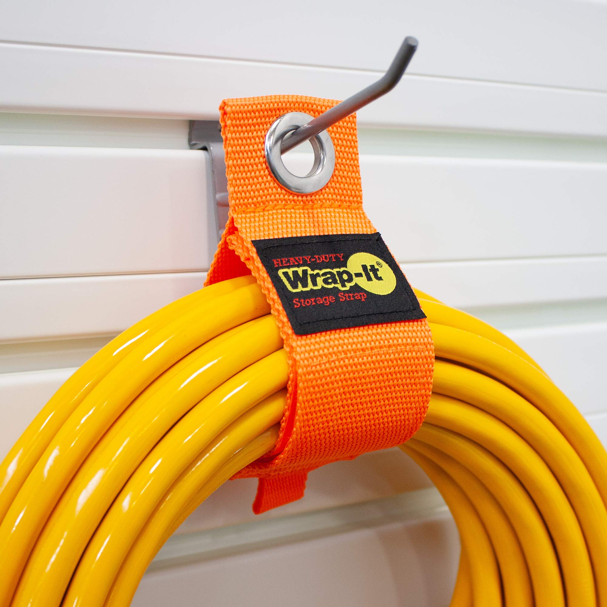 Heavy Duty Wrap It Storage Straps   13 Inch (6 Pack) Blaze Orange   Garage Organizer And Extension Cord Hanger For Garage Gadget