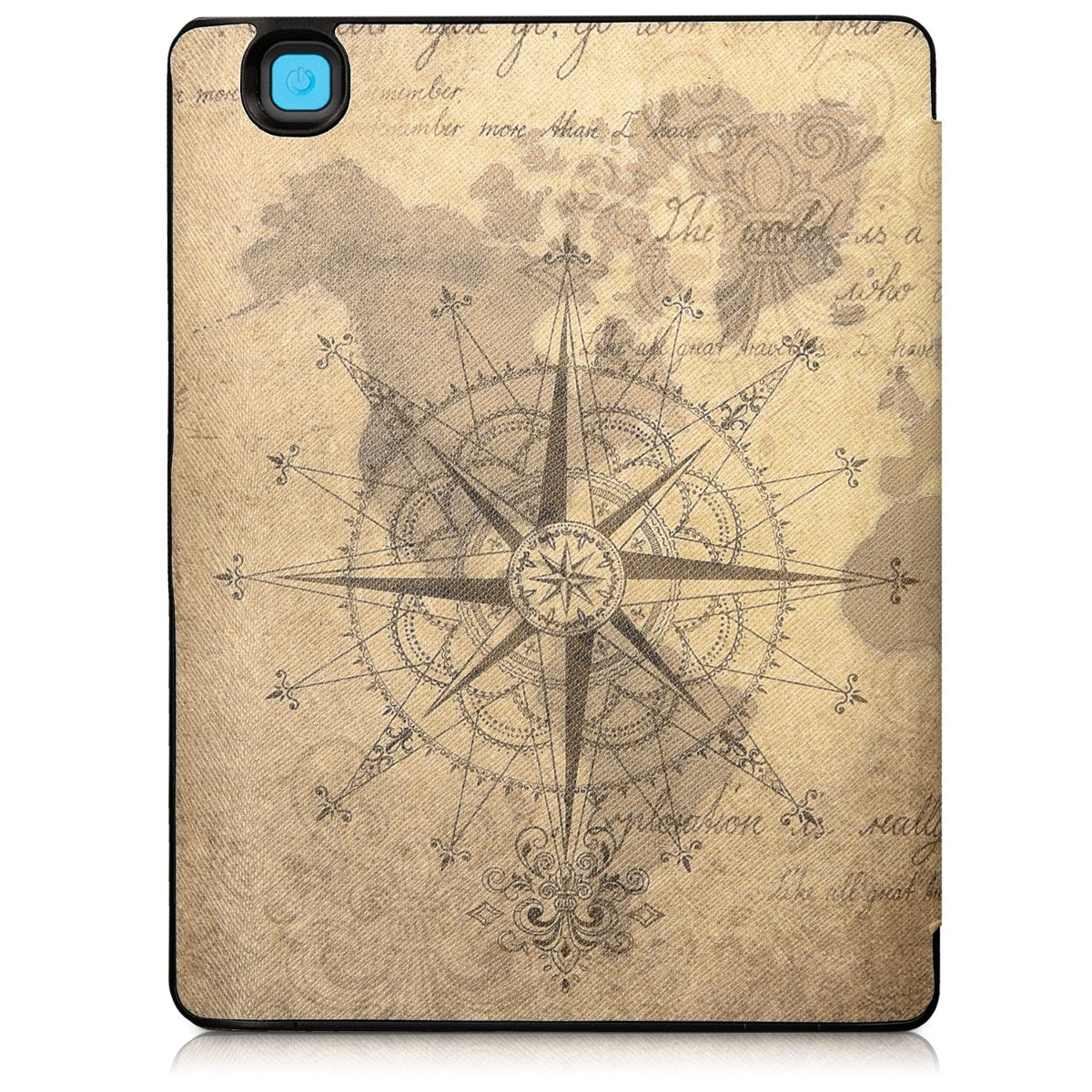 Kwmobile Case Compatible With Kobo Aura H2O Edition 2 Case - Ereader Cover - Travel Vintage Brown/Light Brown